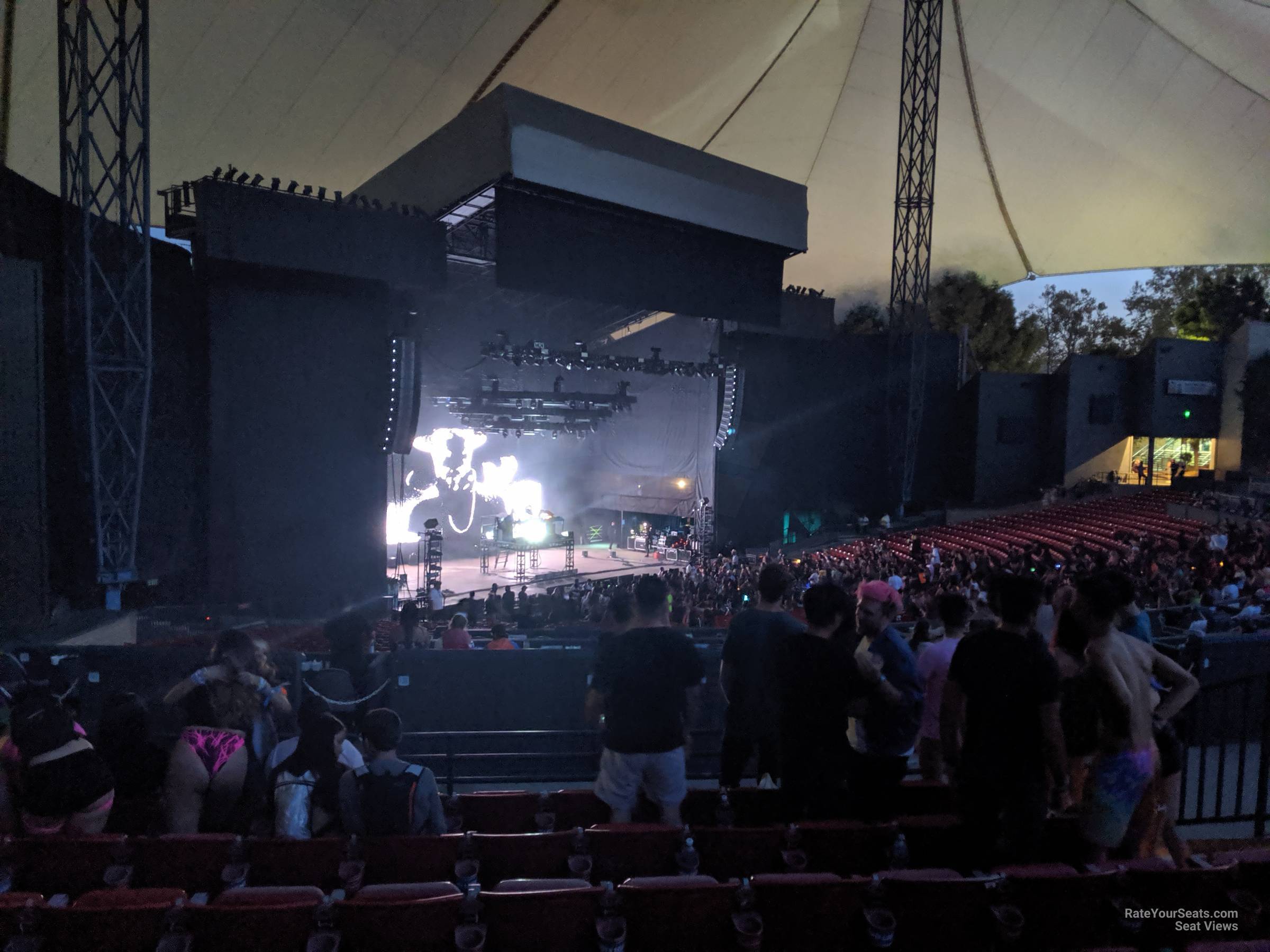 section 204, row d seat view  - shoreline amphitheatre-ca