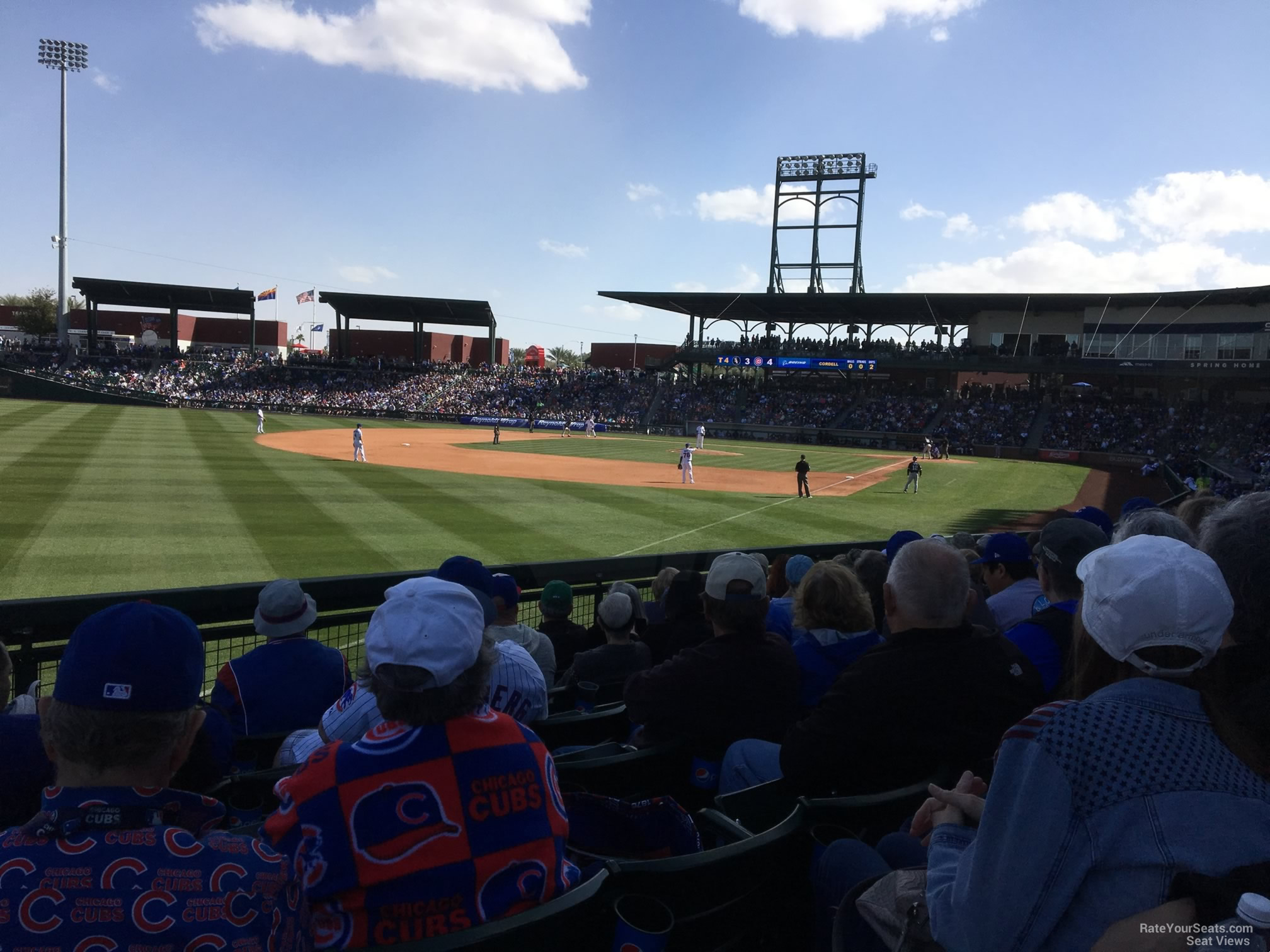 section 102, row 16 seat view  - sloan park