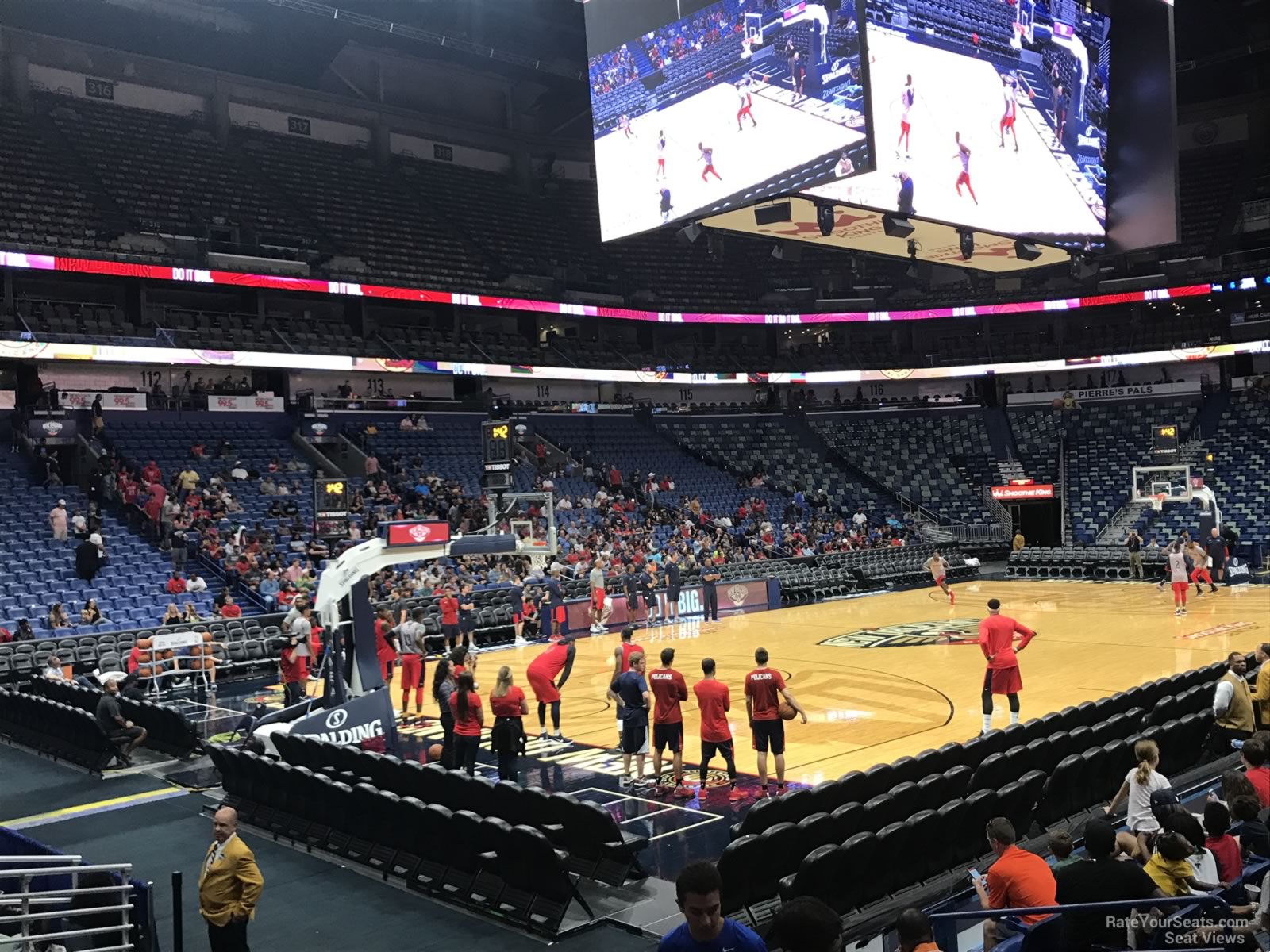 section 103, row 9 seat view  for basketball - smoothie king center
