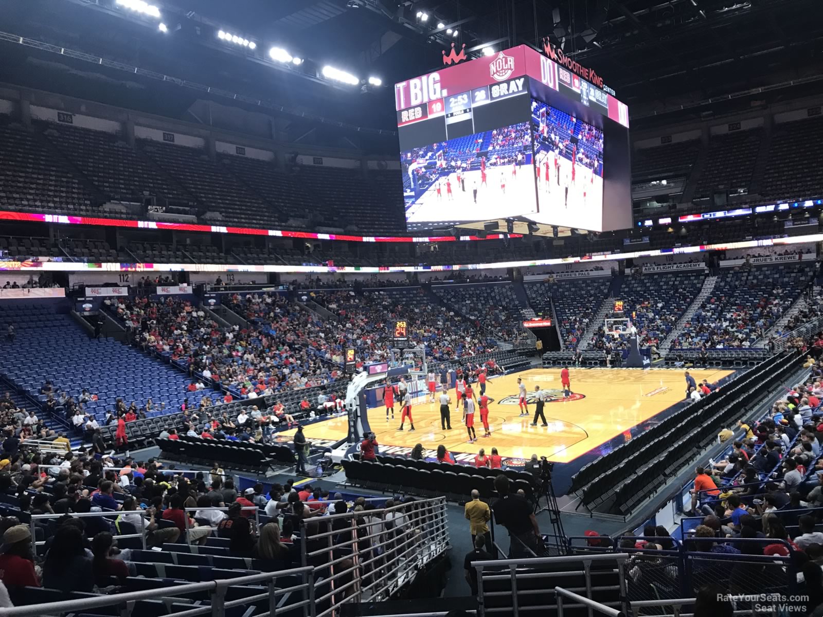 section 105, row 20 seat view  for basketball - smoothie king center