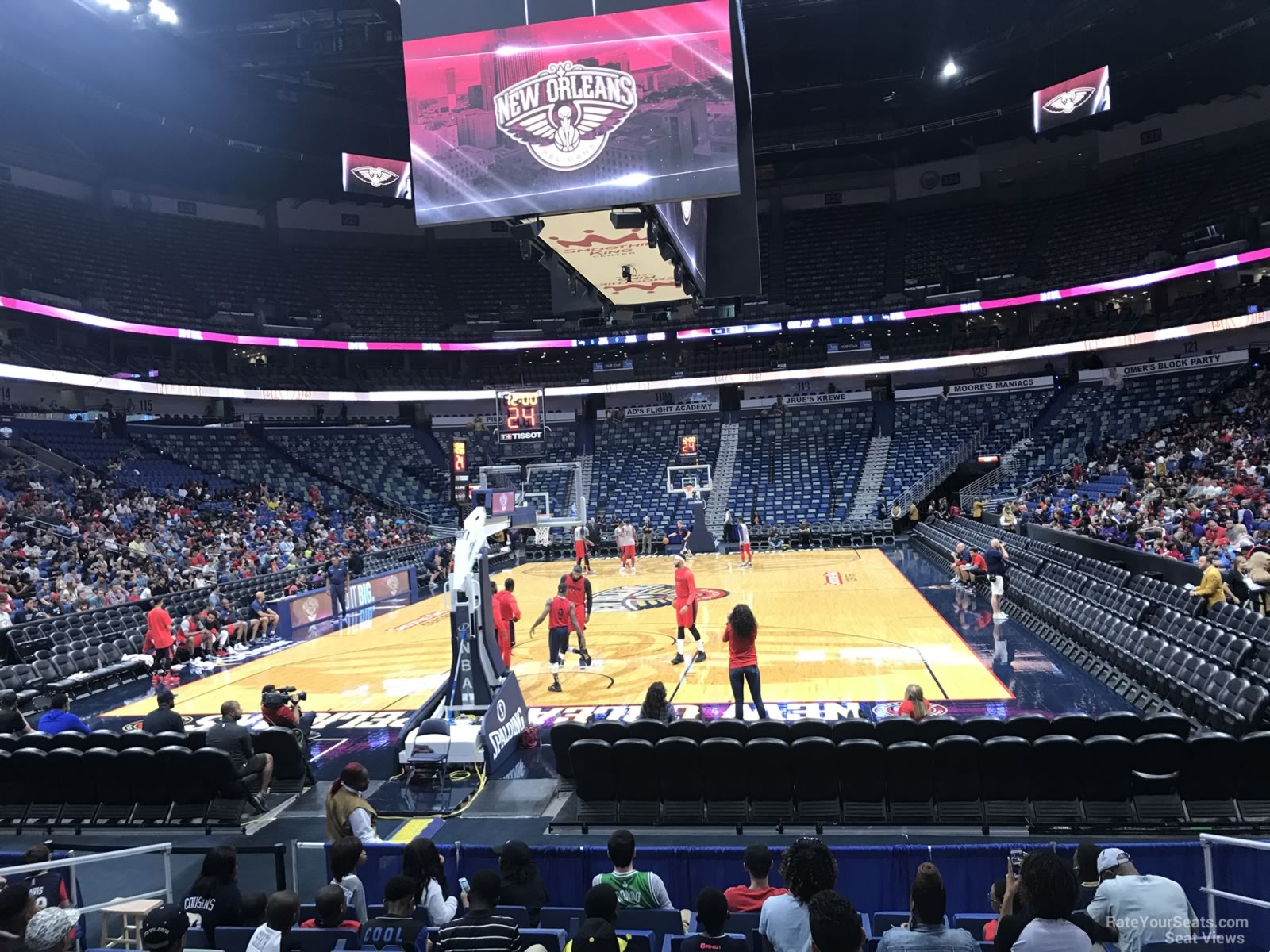 section 106, row 9 seat view  for basketball - smoothie king center