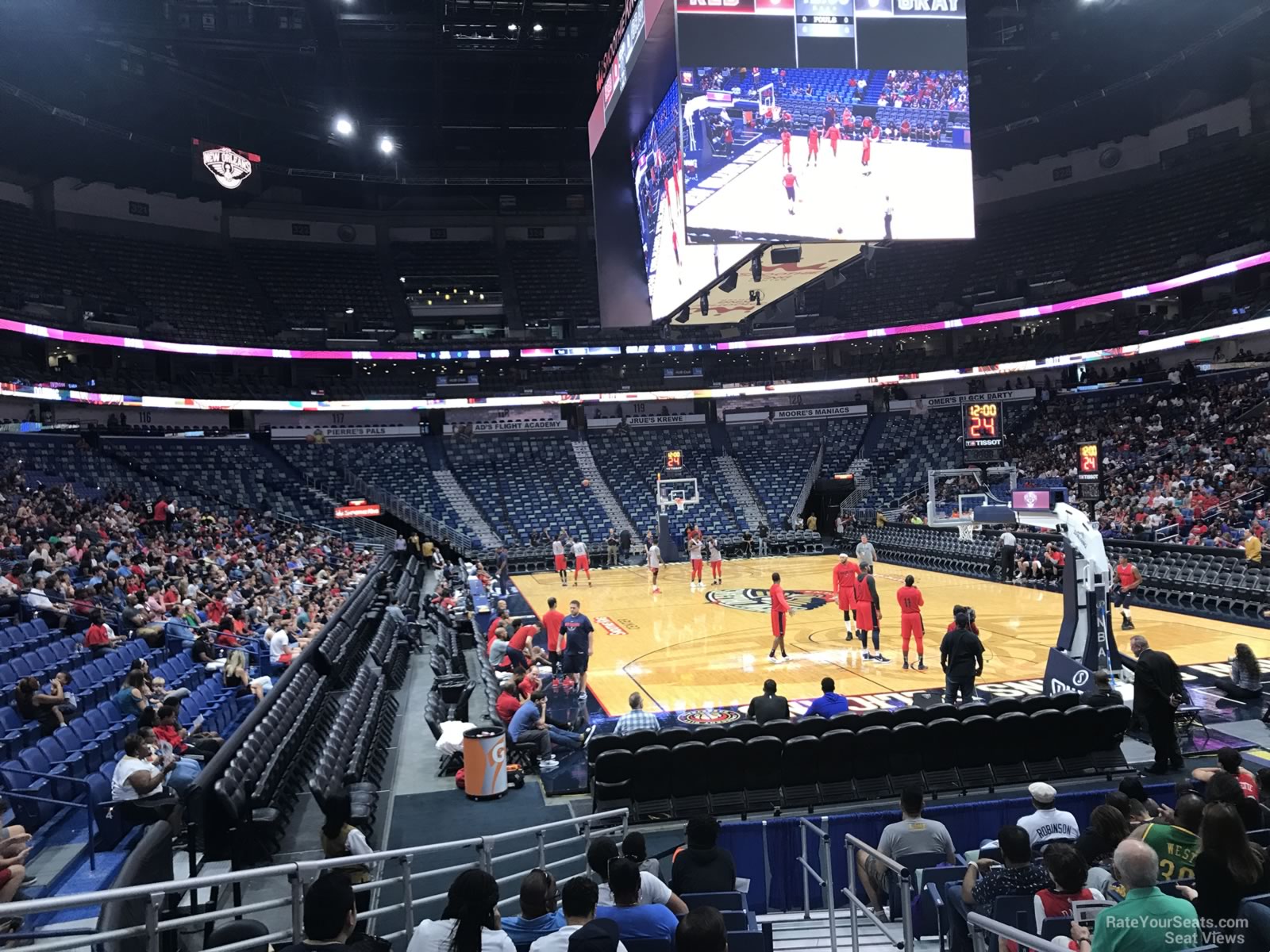section 108, row 9 seat view  for basketball - smoothie king center