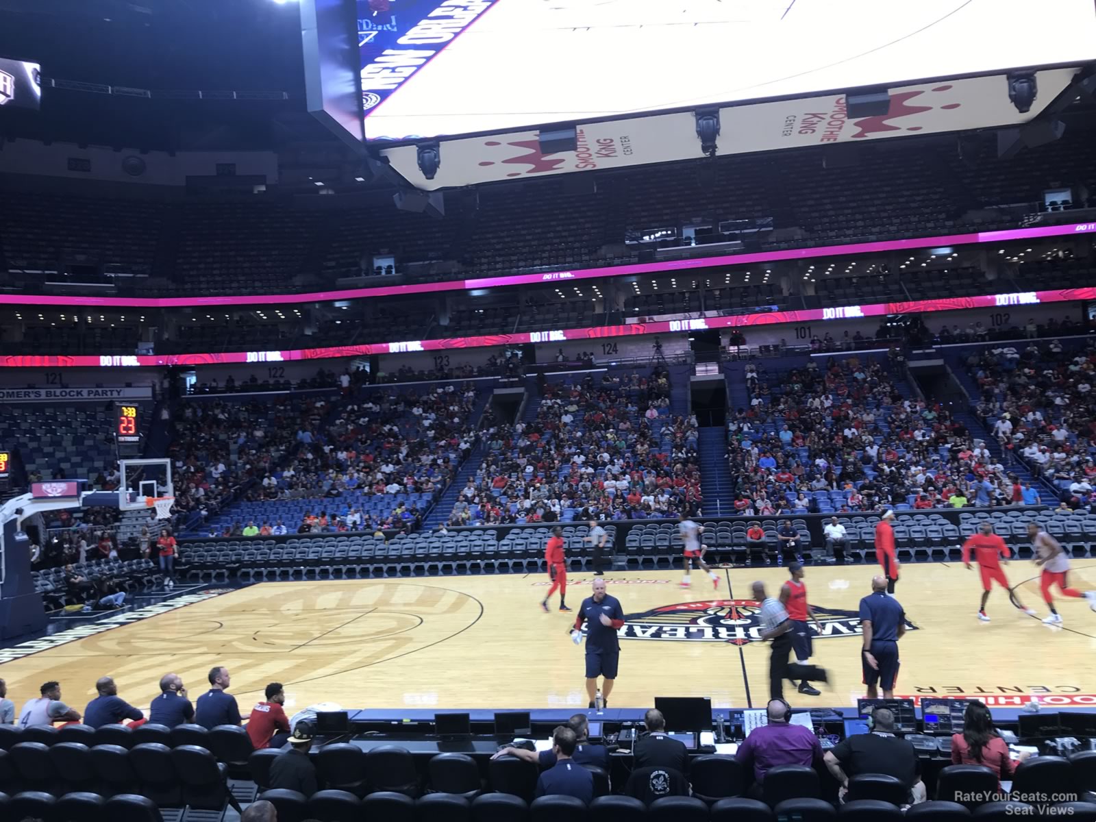 section 113, row 9 seat view  for basketball - smoothie king center
