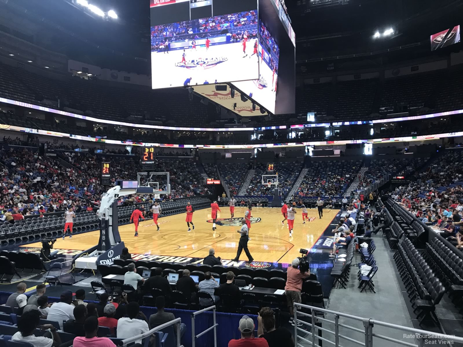 section 117, row 9 seat view  for basketball - smoothie king center
