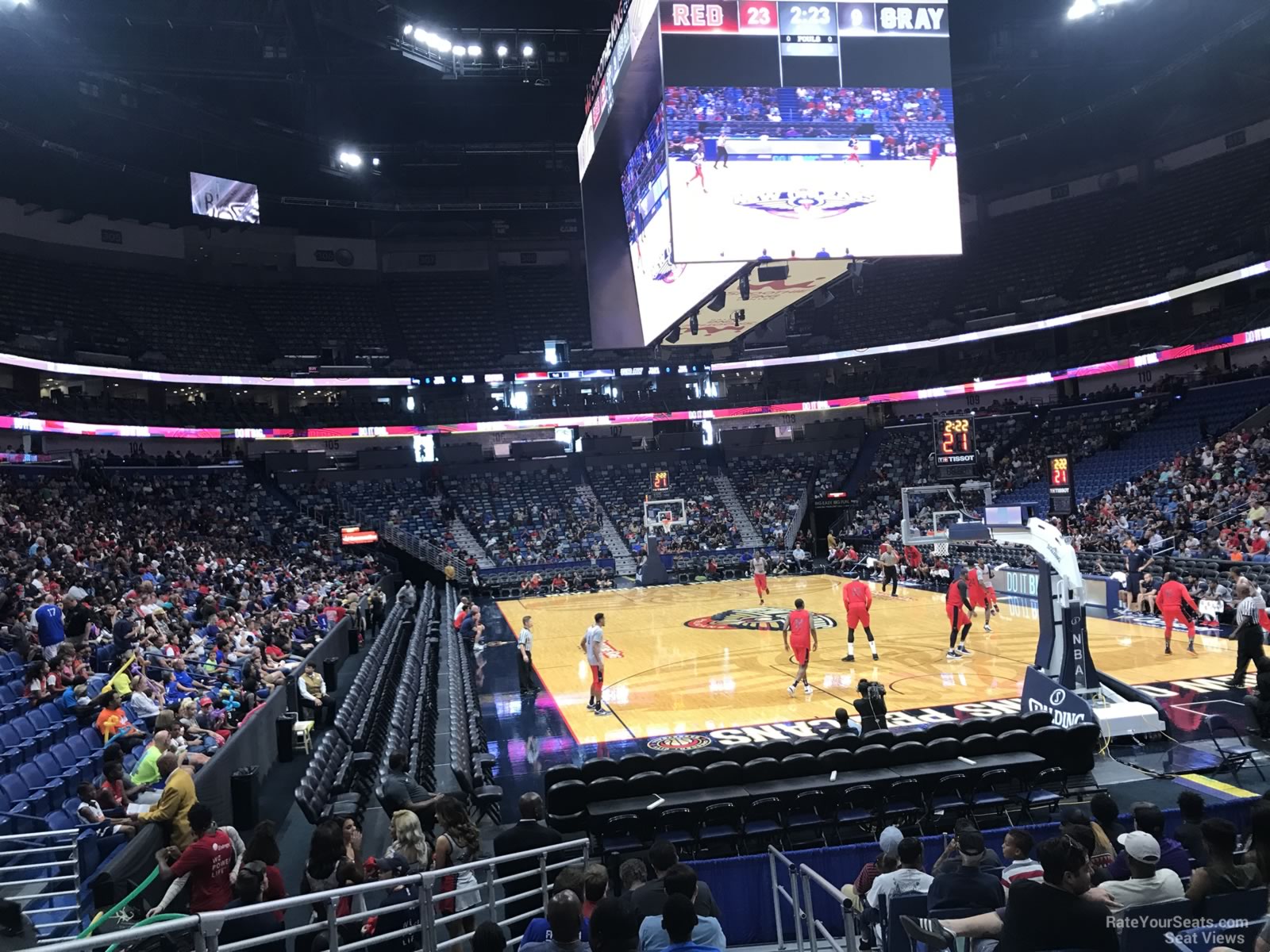 section 120, row 9 seat view  for basketball - smoothie king center