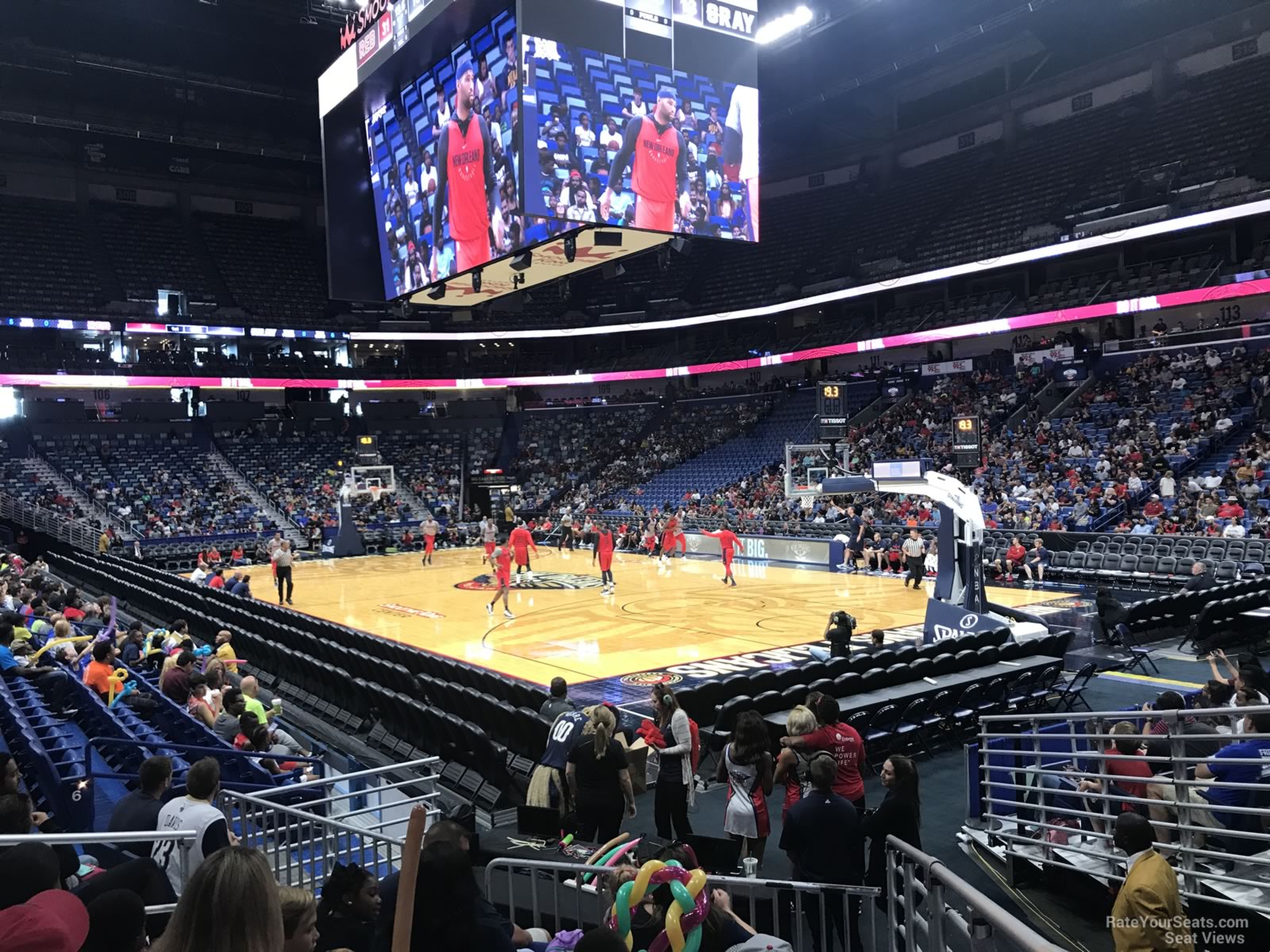 section 121, row 9 seat view  for basketball - smoothie king center