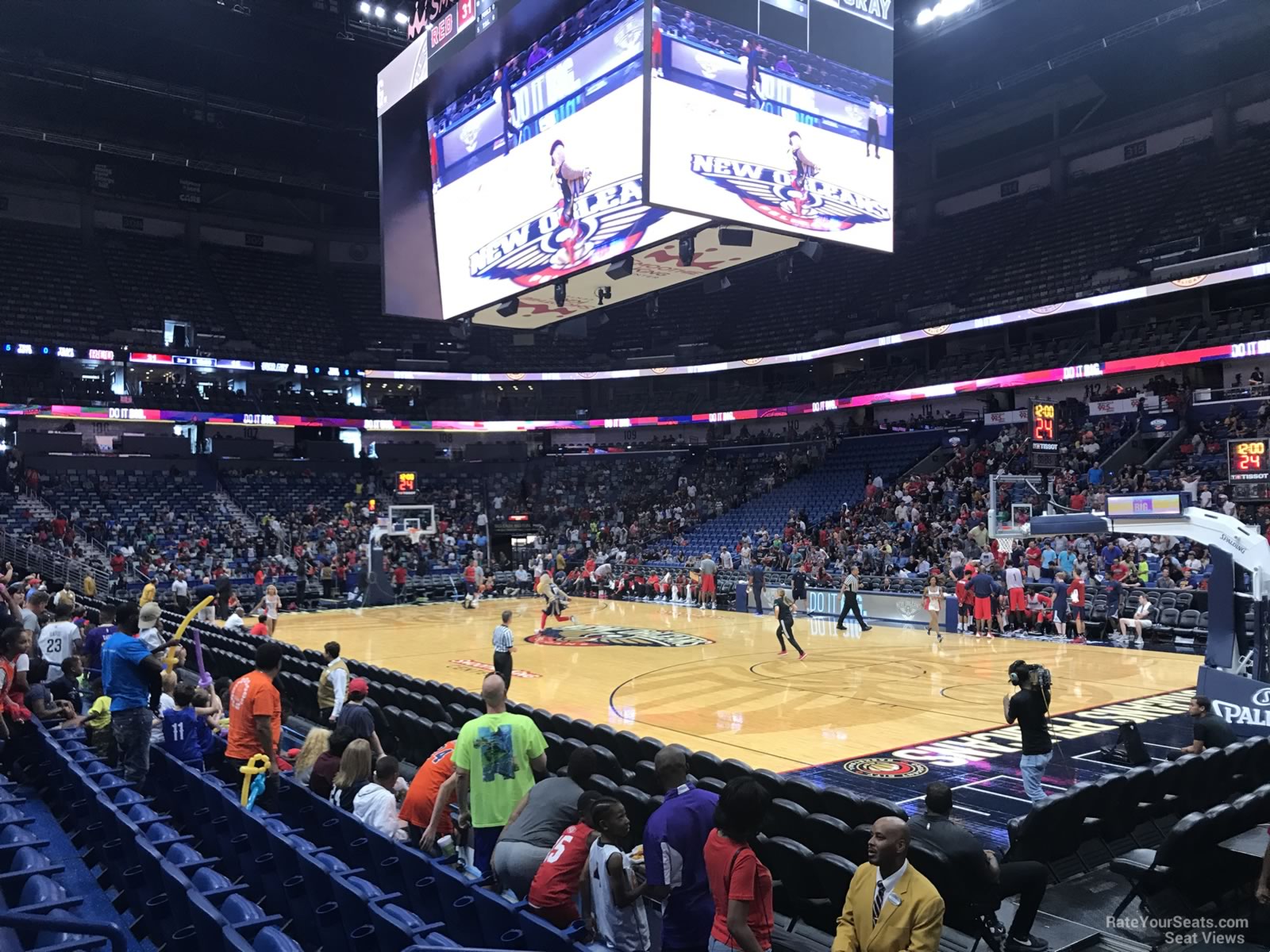 section 122, row 9 seat view  for basketball - smoothie king center