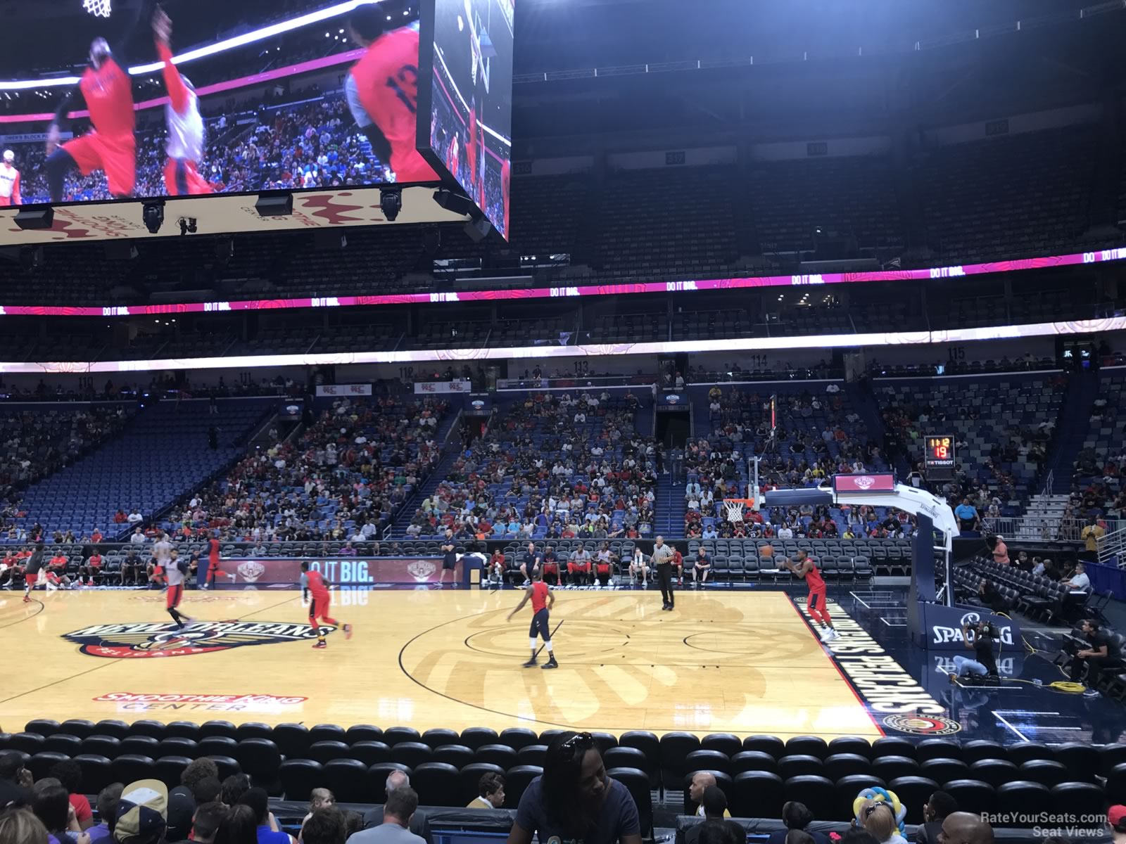 section 123, row 9 seat view  for basketball - smoothie king center