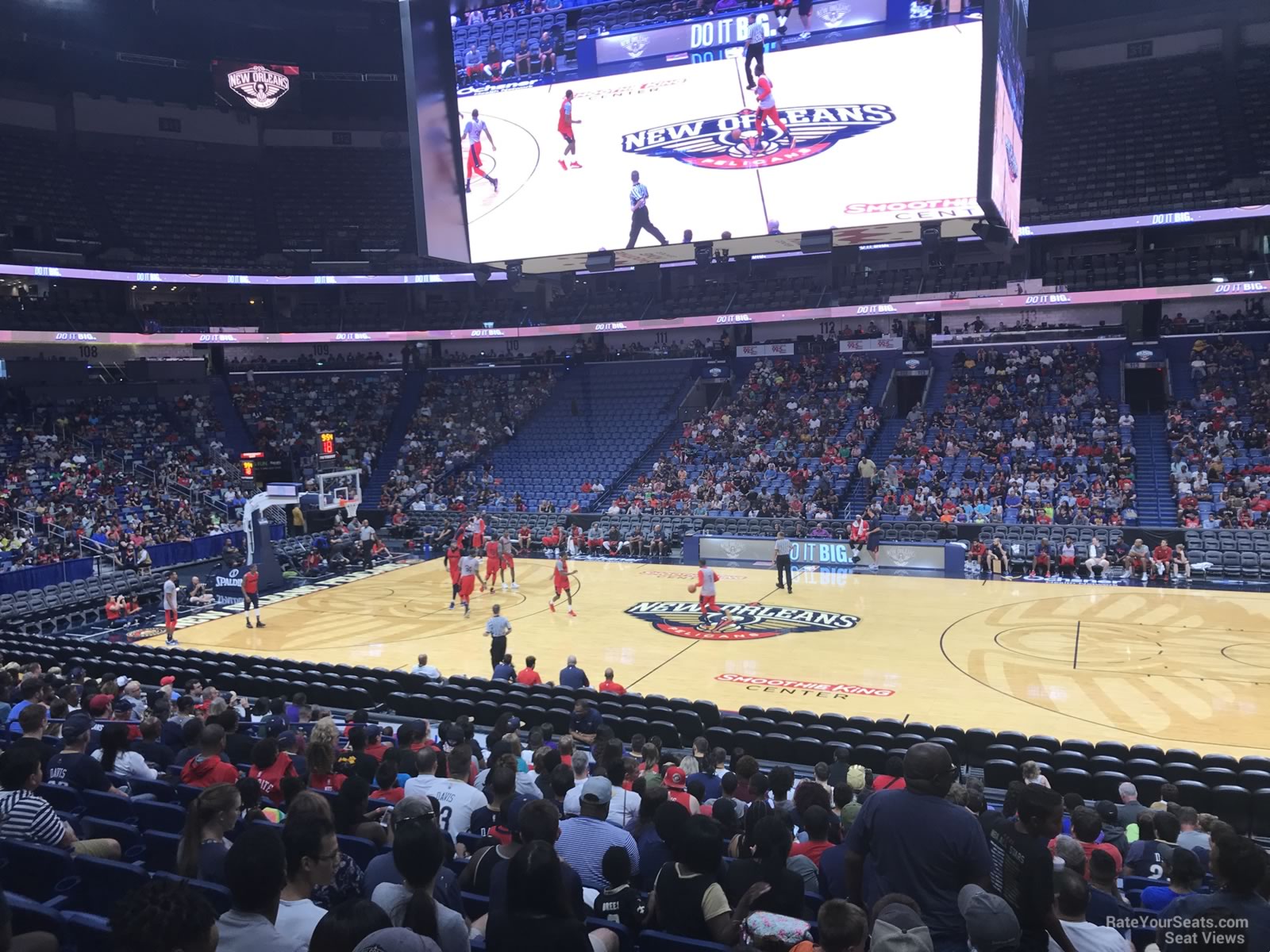 section 124, row 20 seat view  for basketball - smoothie king center