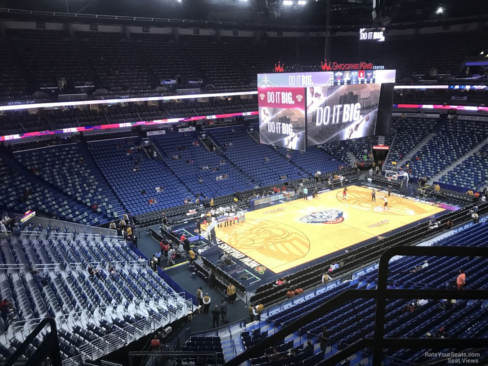 section 304, row 5 seat view  for basketball - smoothie king center