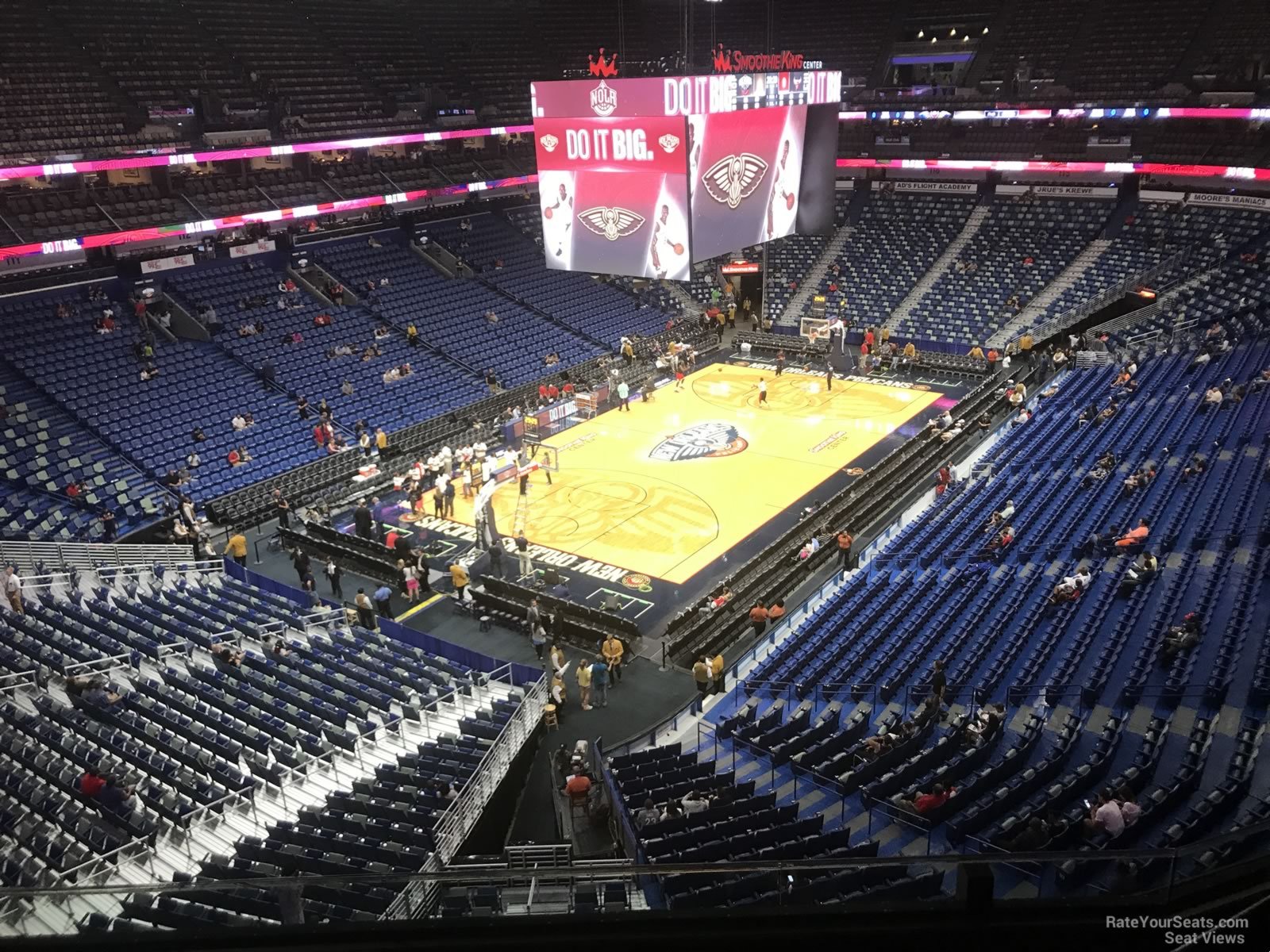 section 305, row 5 seat view  for basketball - smoothie king center