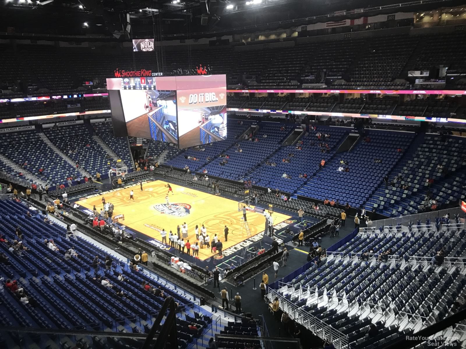 section 312, row 5 seat view  for basketball - smoothie king center