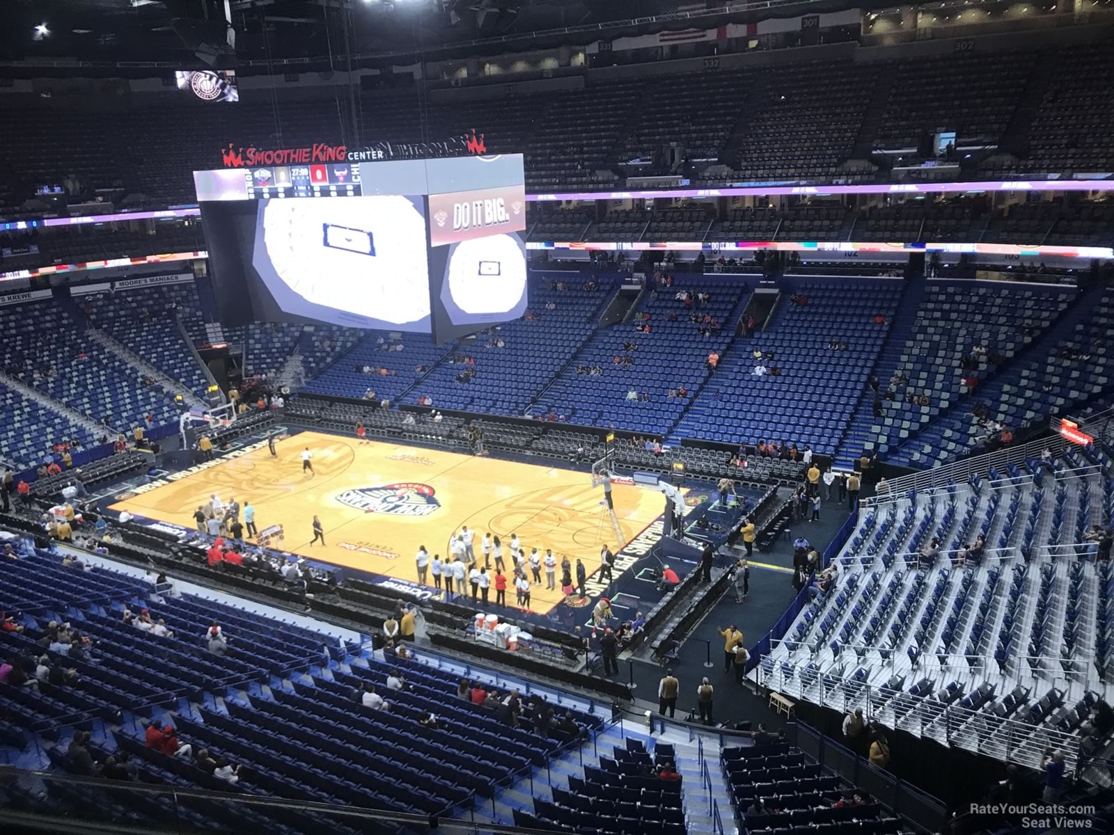 section 313, row 5 seat view  for basketball - smoothie king center
