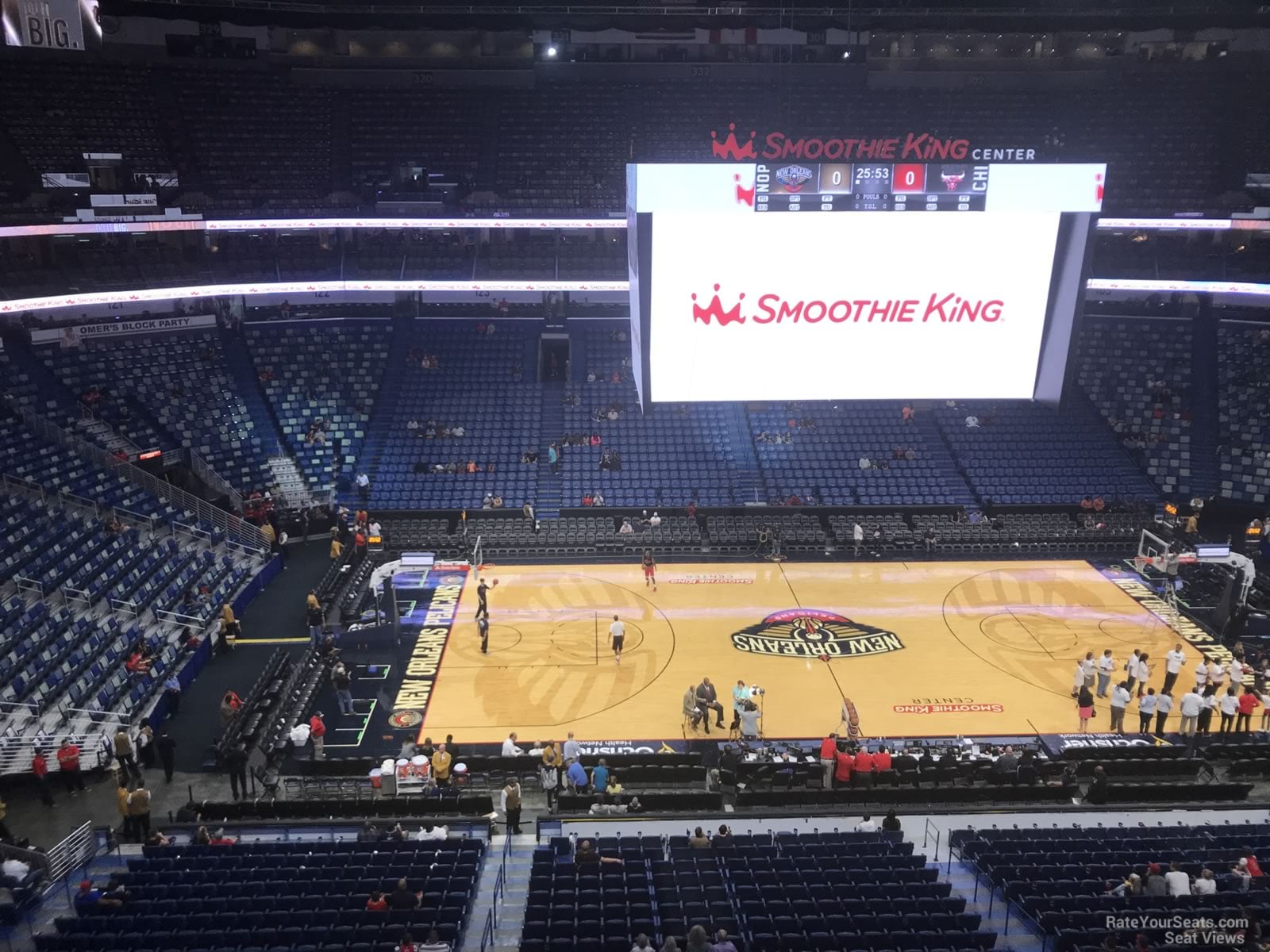 section 317, row 5 seat view  for basketball - smoothie king center