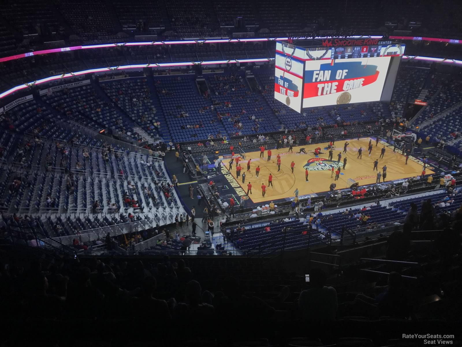 section 319, row 16 seat view  for basketball - smoothie king center