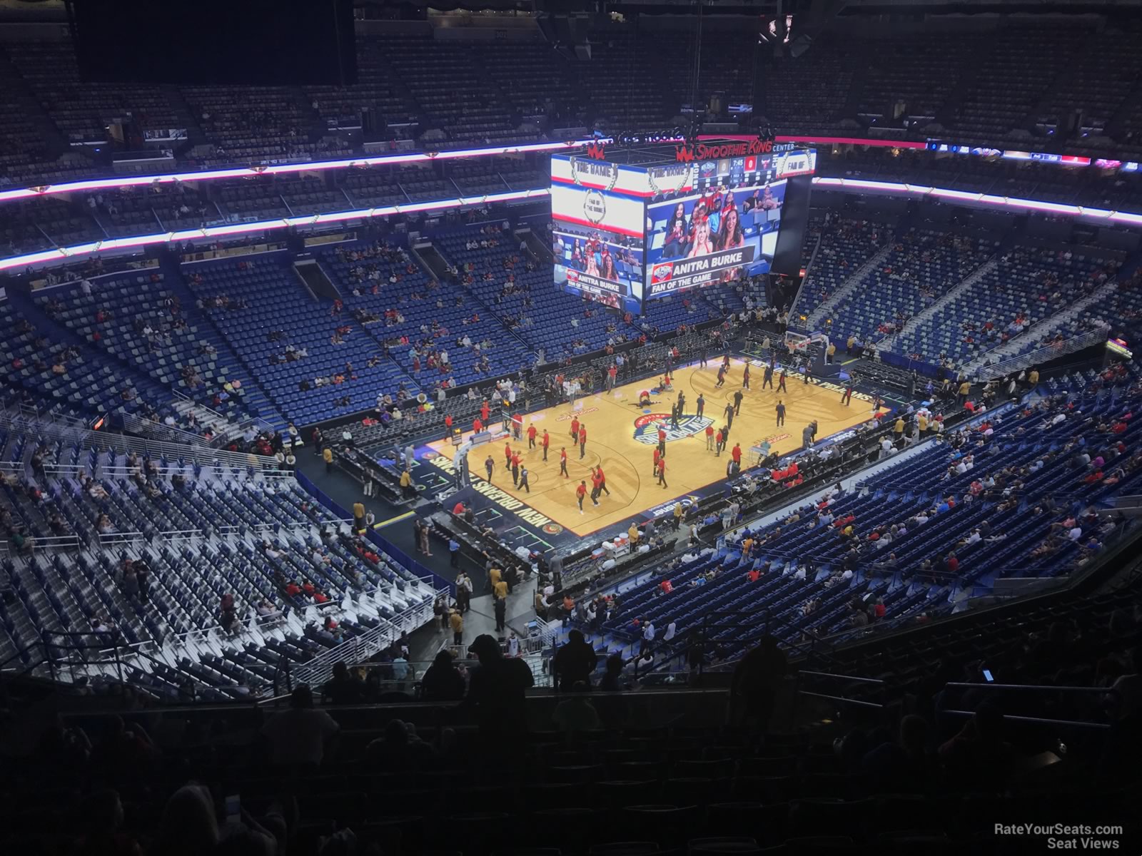 section 320, row 16 seat view  for basketball - smoothie king center