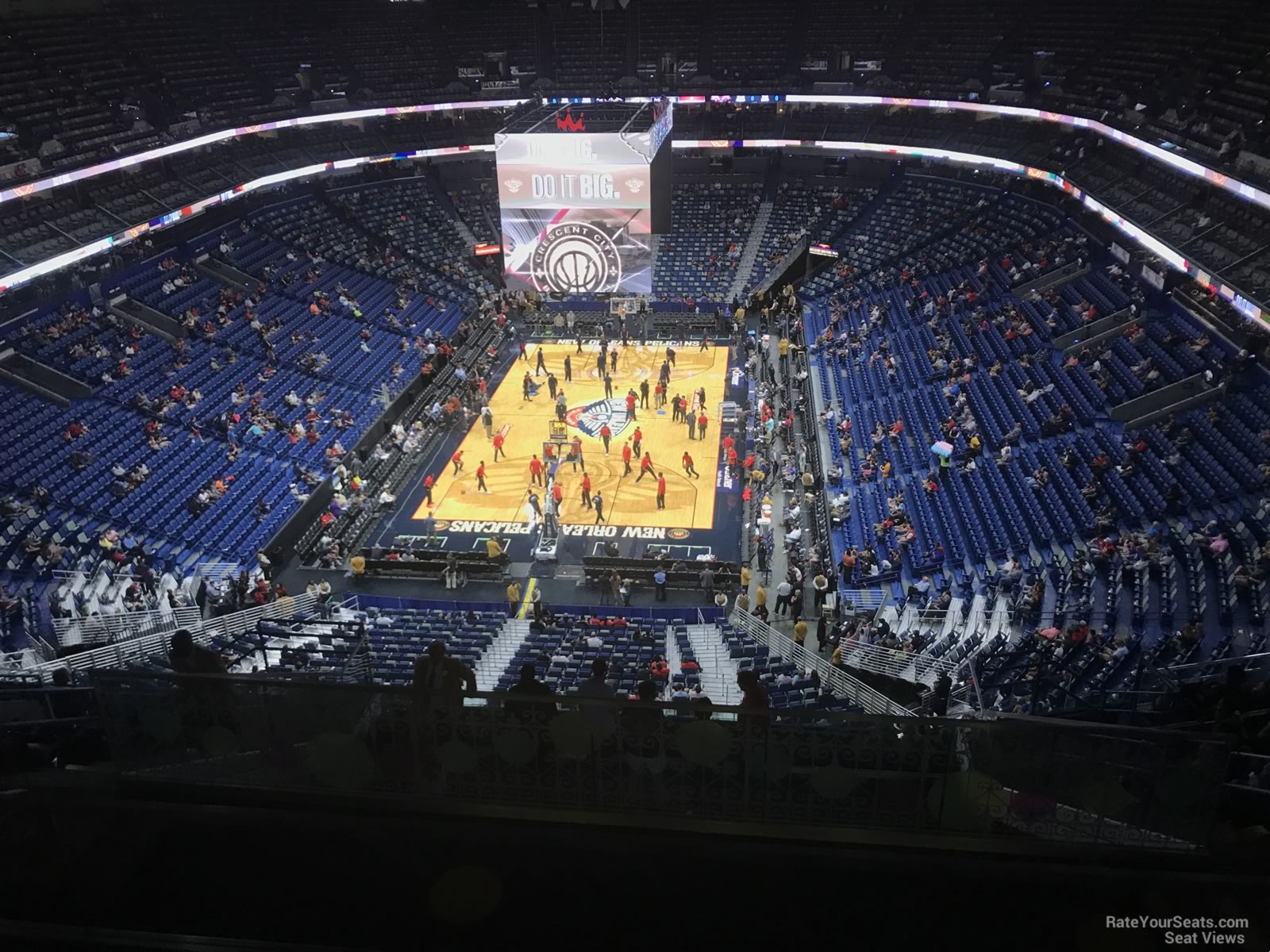 section 323, row 16 seat view  for basketball - smoothie king center