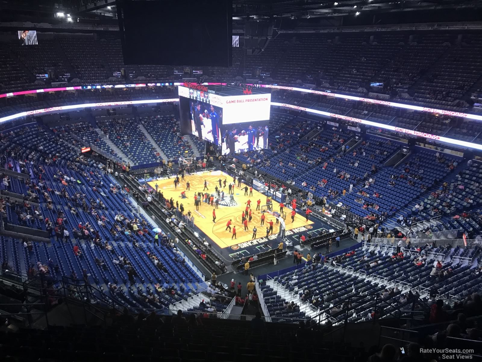 section 327, row 16 seat view  for basketball - smoothie king center