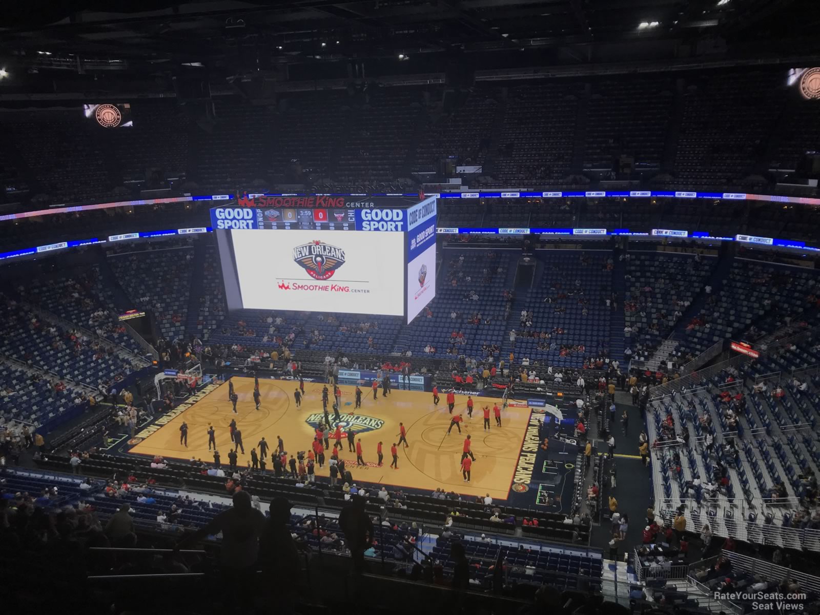 section 330, row 16 seat view  for basketball - smoothie king center