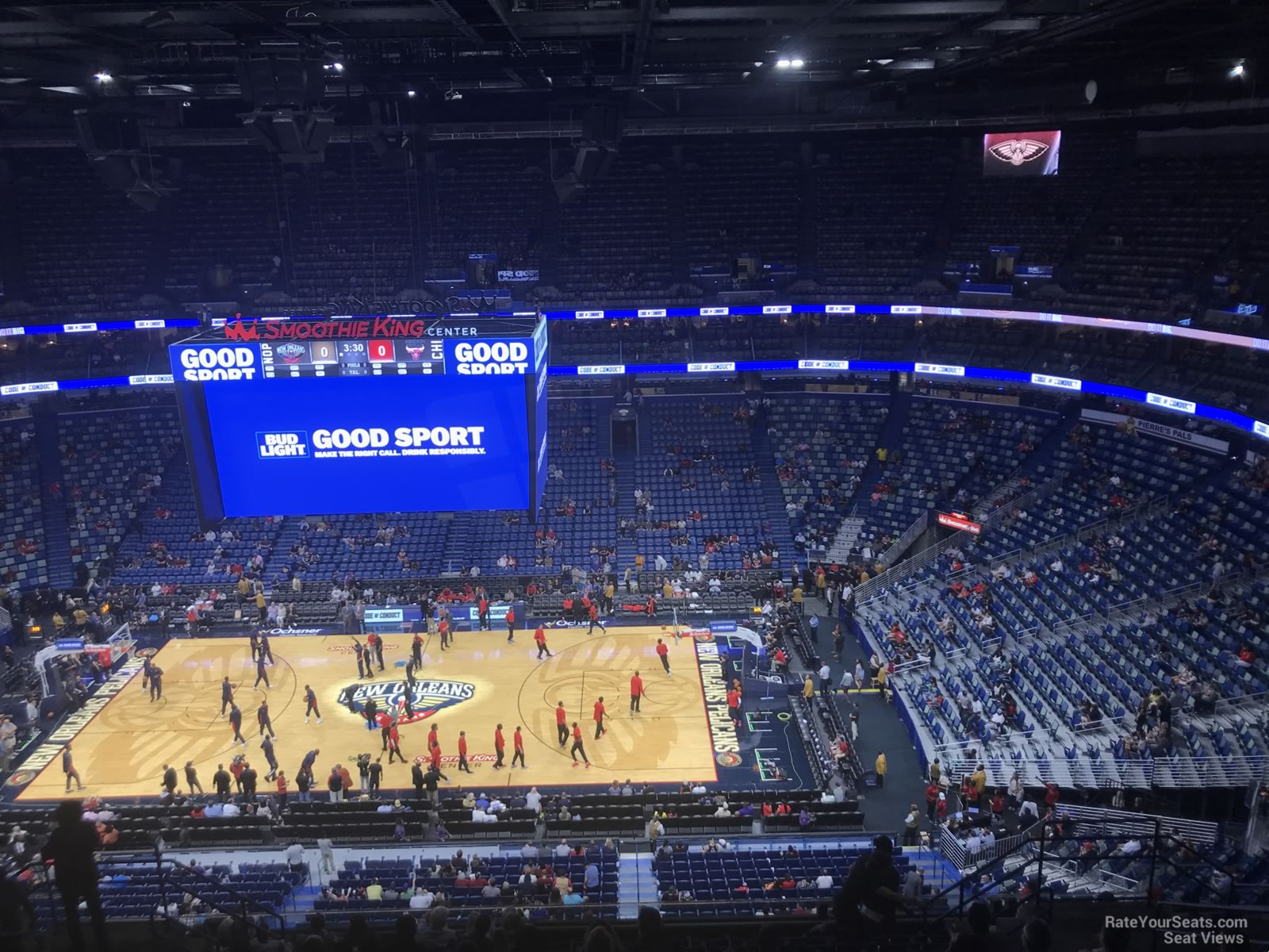 section 331, row 16 seat view  for basketball - smoothie king center