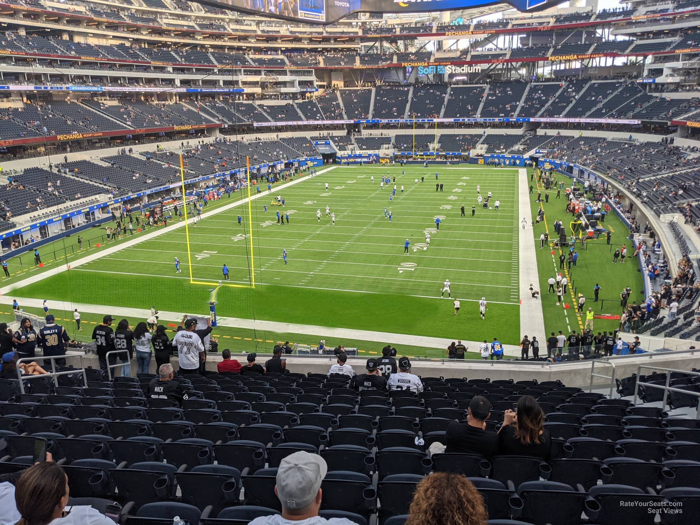 section 209, row 14 seat view for football - sofi stadium