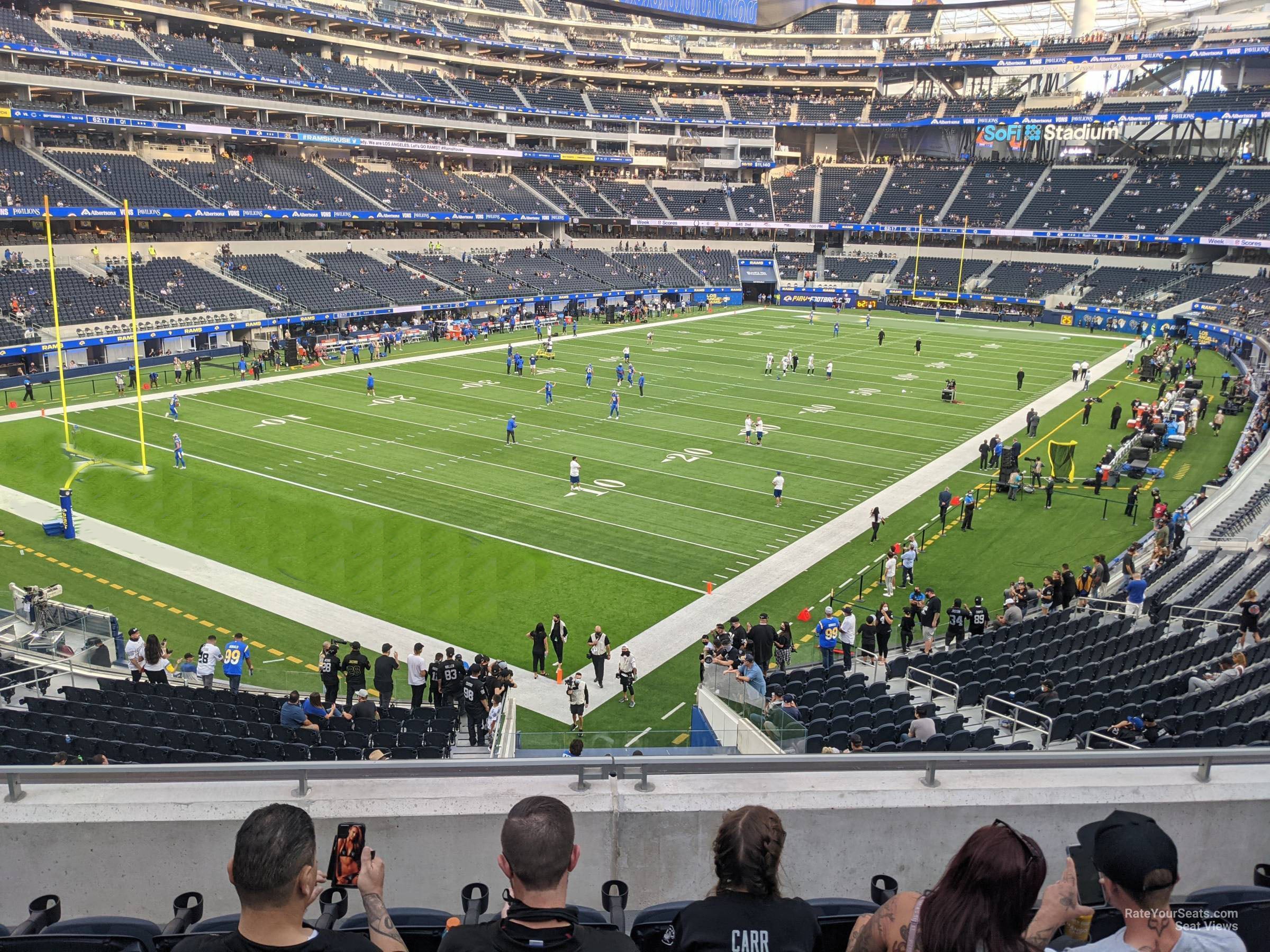 section 211, row 6 seat view  for football - sofi stadium