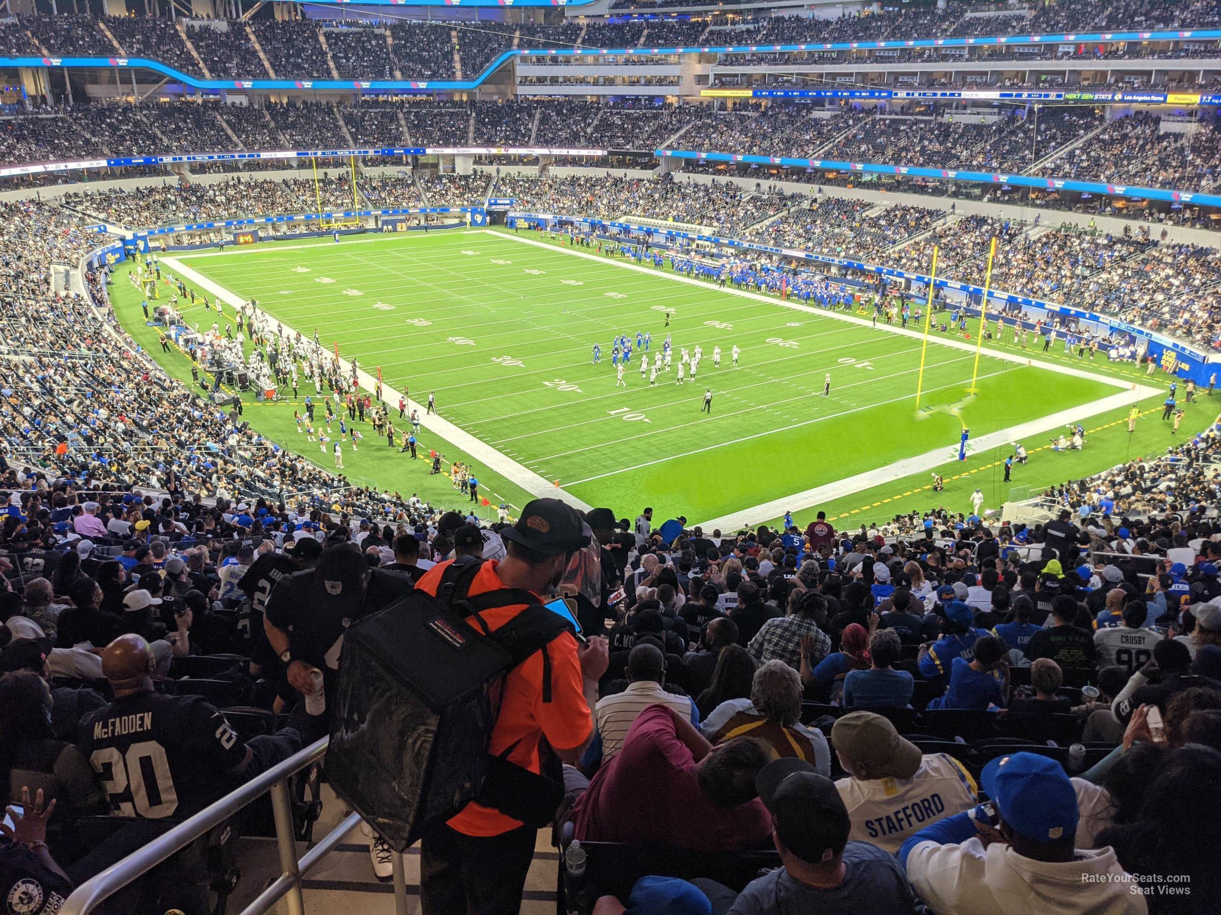 section 228, row 28 seat view  for football - sofi stadium