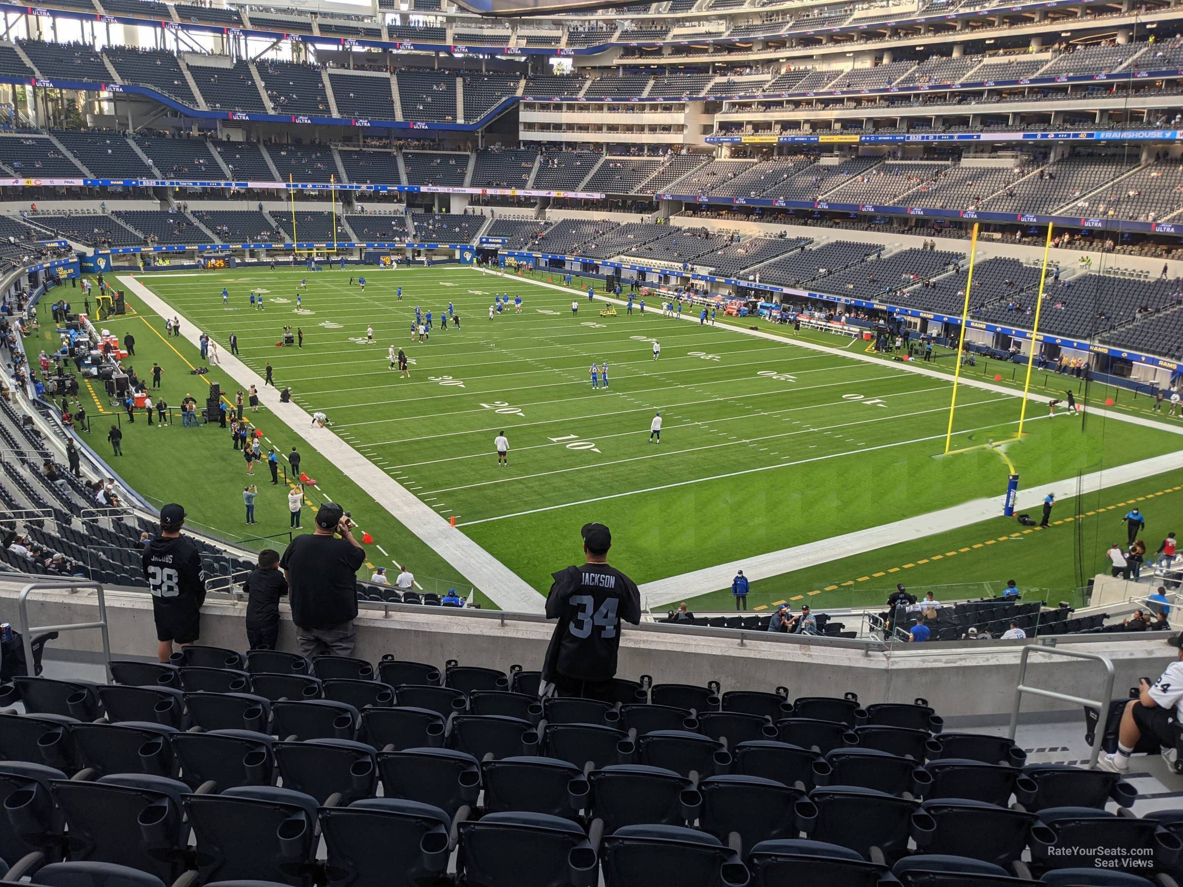 section 228, row 9 seat view for football - sofi stadium