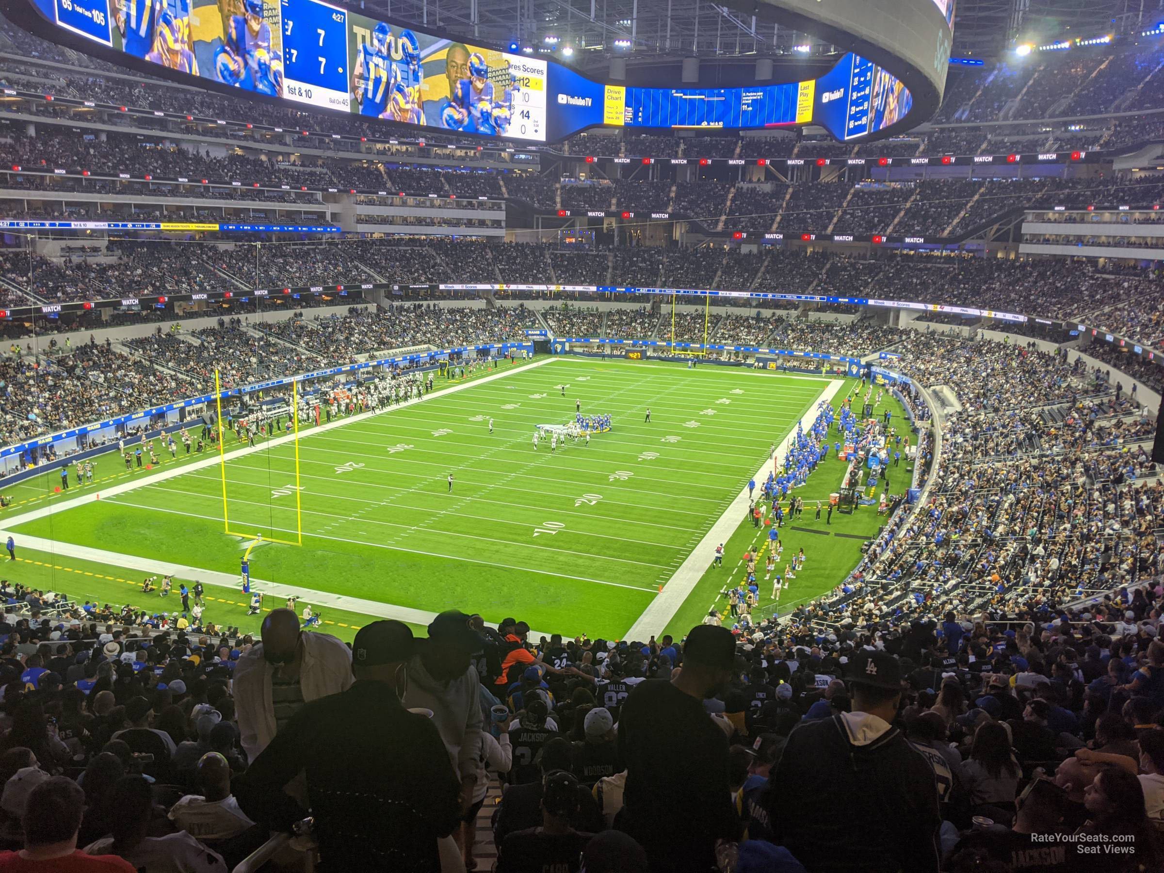 section 235 seat view  for football - sofi stadium