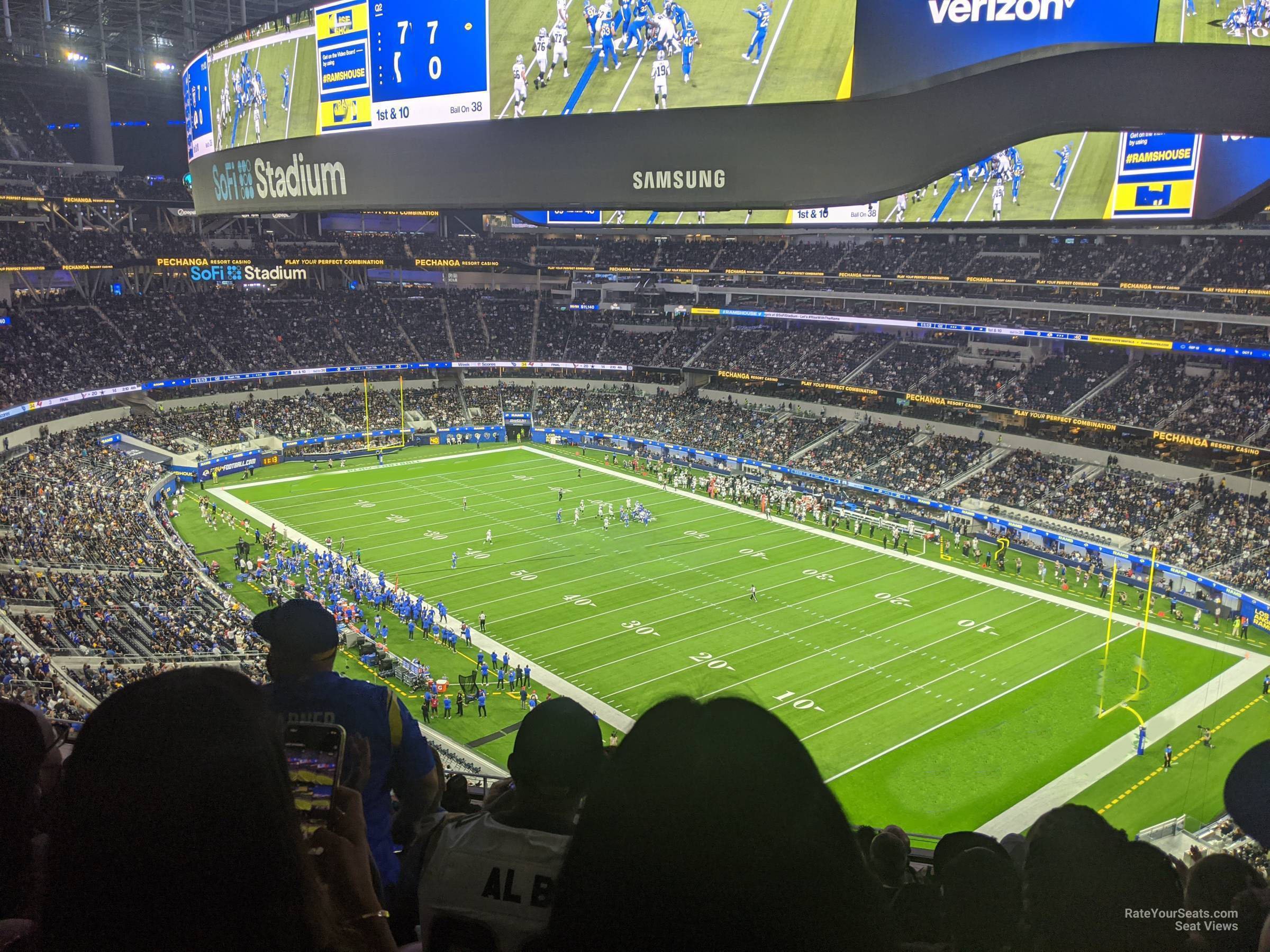 section 303 seat view  for football - sofi stadium