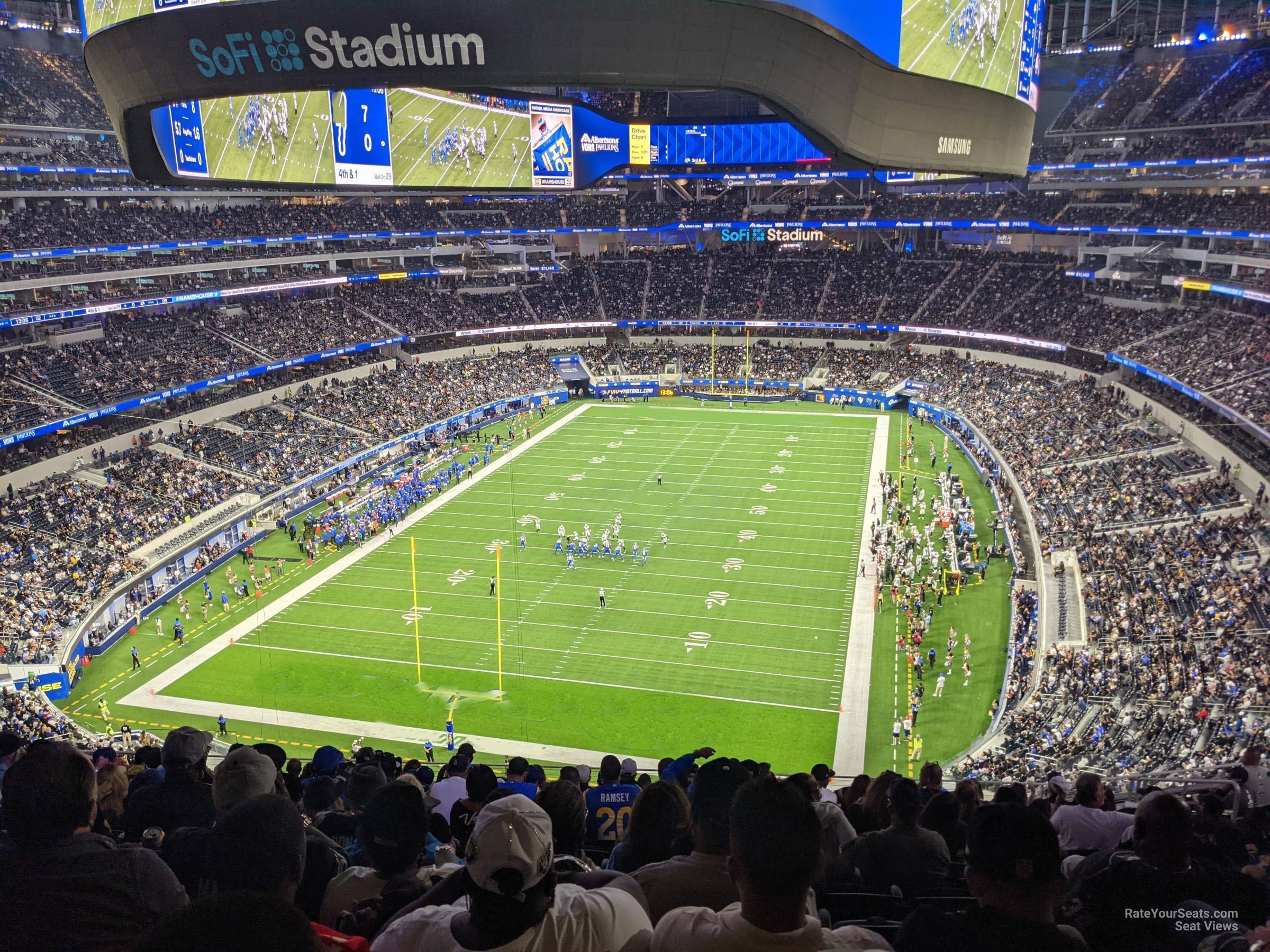 section 311, row 20 seat view  for football - sofi stadium