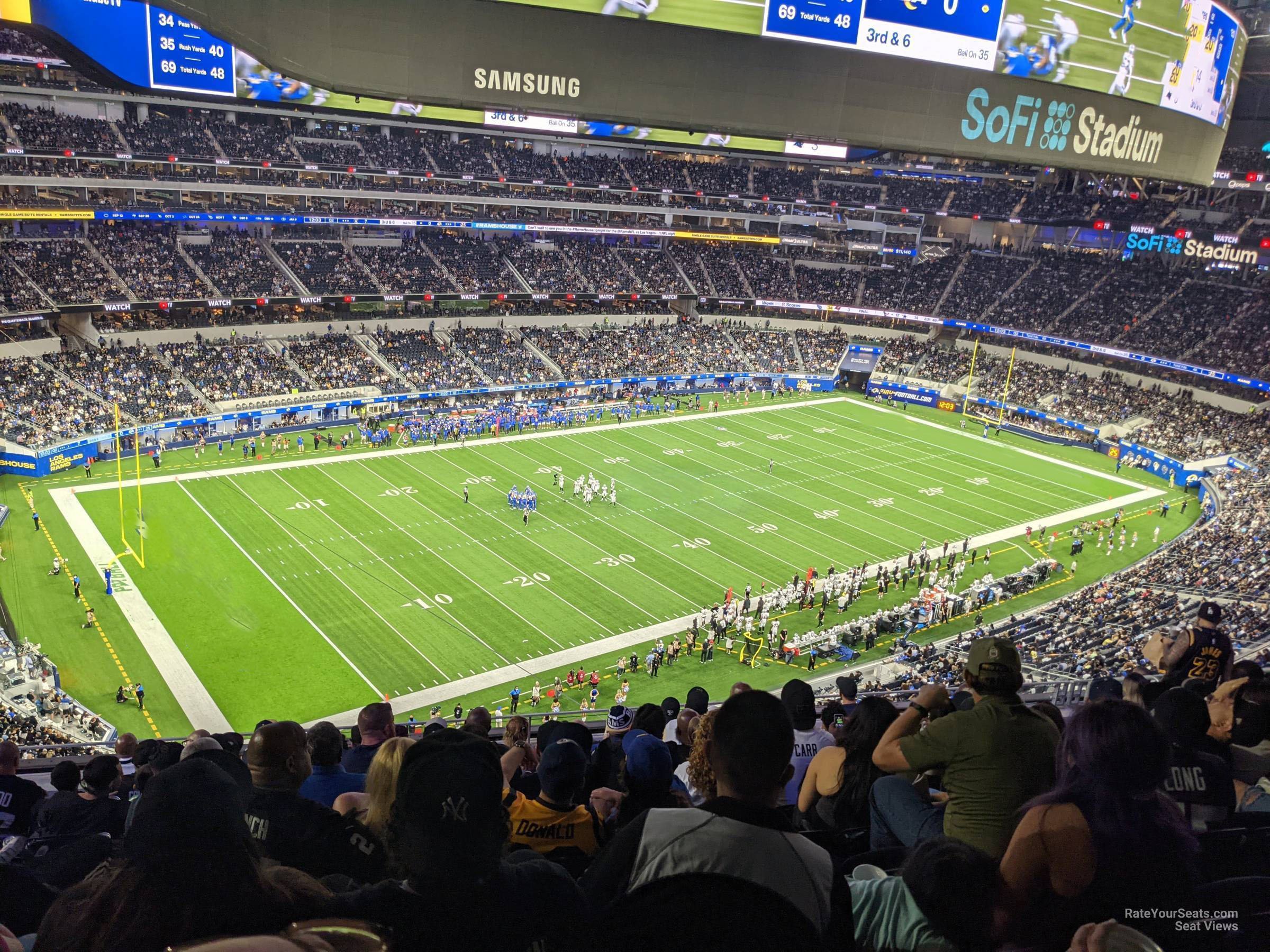 section 316, row 9 seat view  for football - sofi stadium