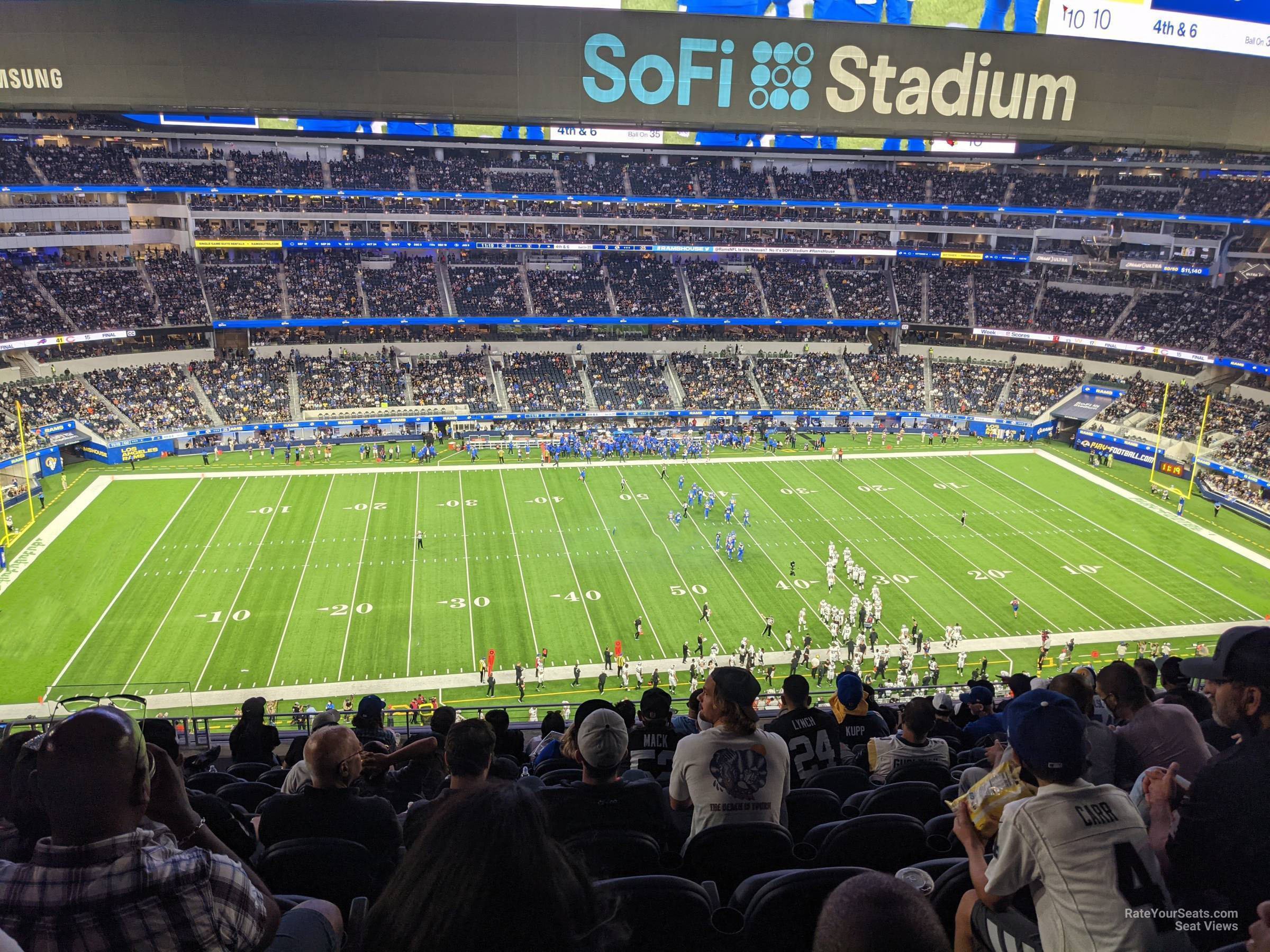 section 321, row 9 seat view  for football - sofi stadium