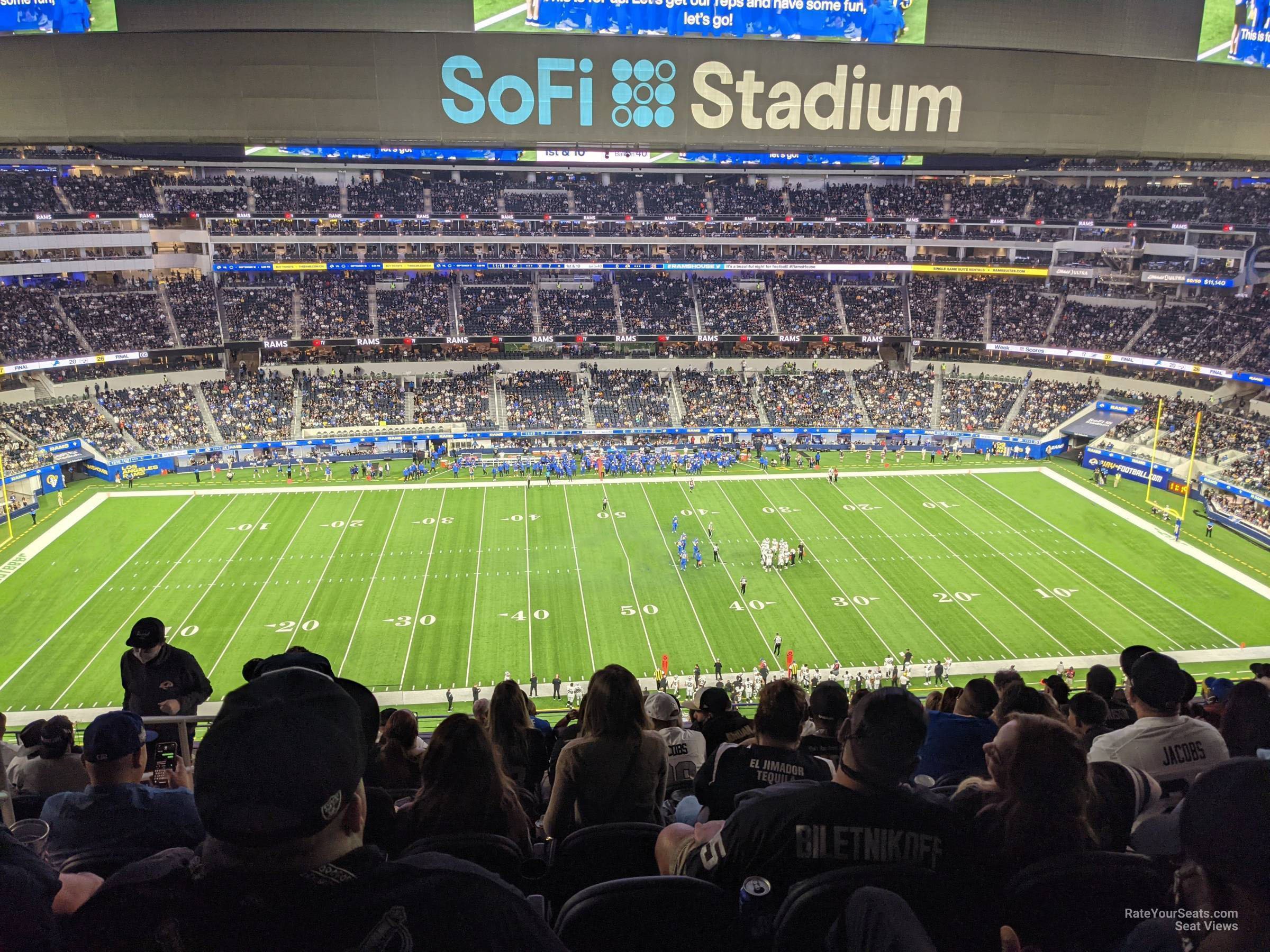 section 322, row 9 seat view  for football - sofi stadium