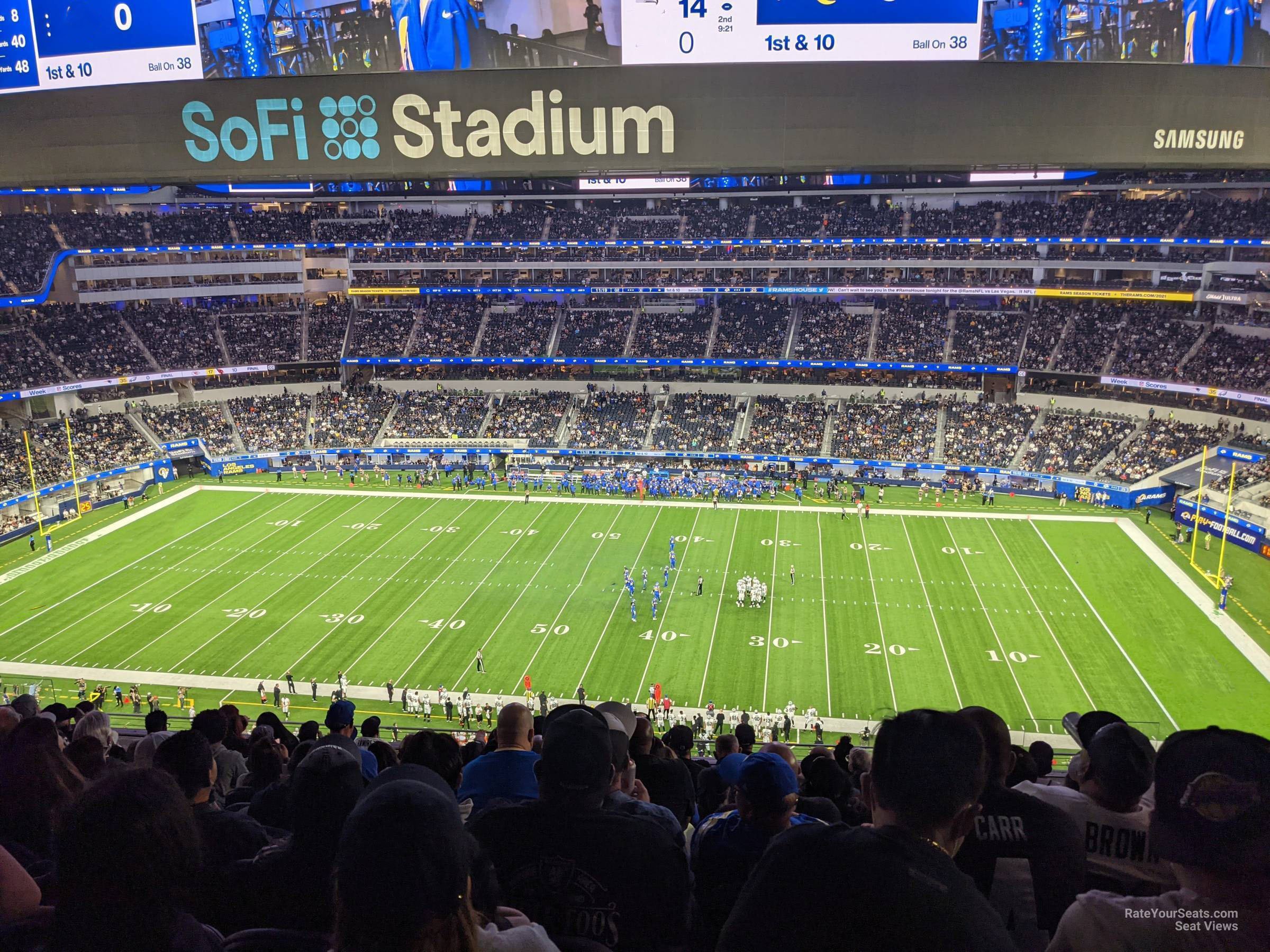 section 324, row 9 seat view  for football - sofi stadium