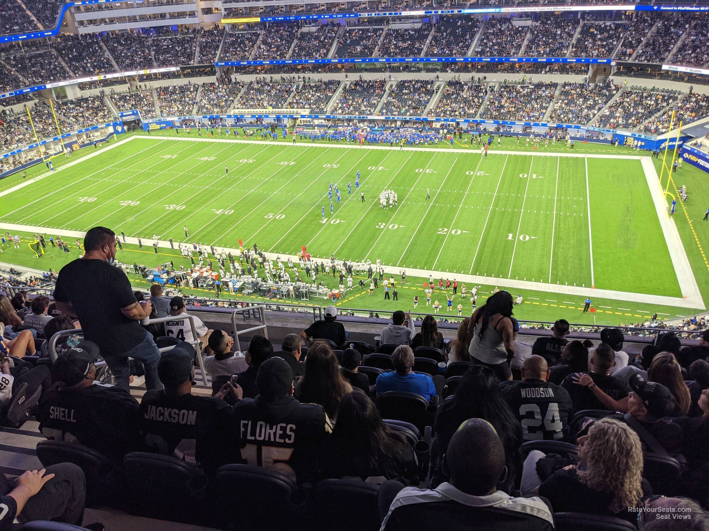 section 326, row 8 seat view  for football - sofi stadium