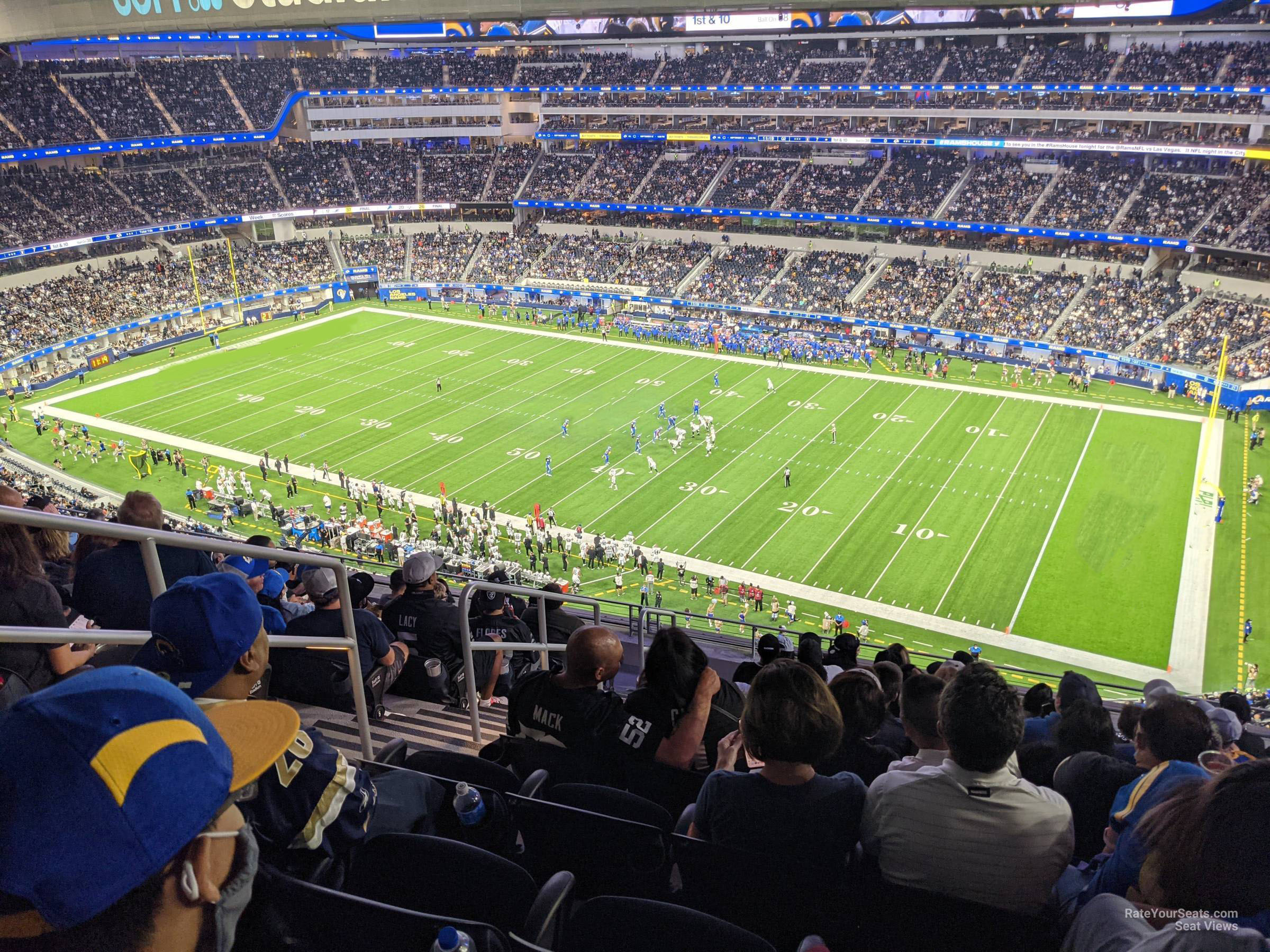 section 328, row 8 seat view  for football - sofi stadium