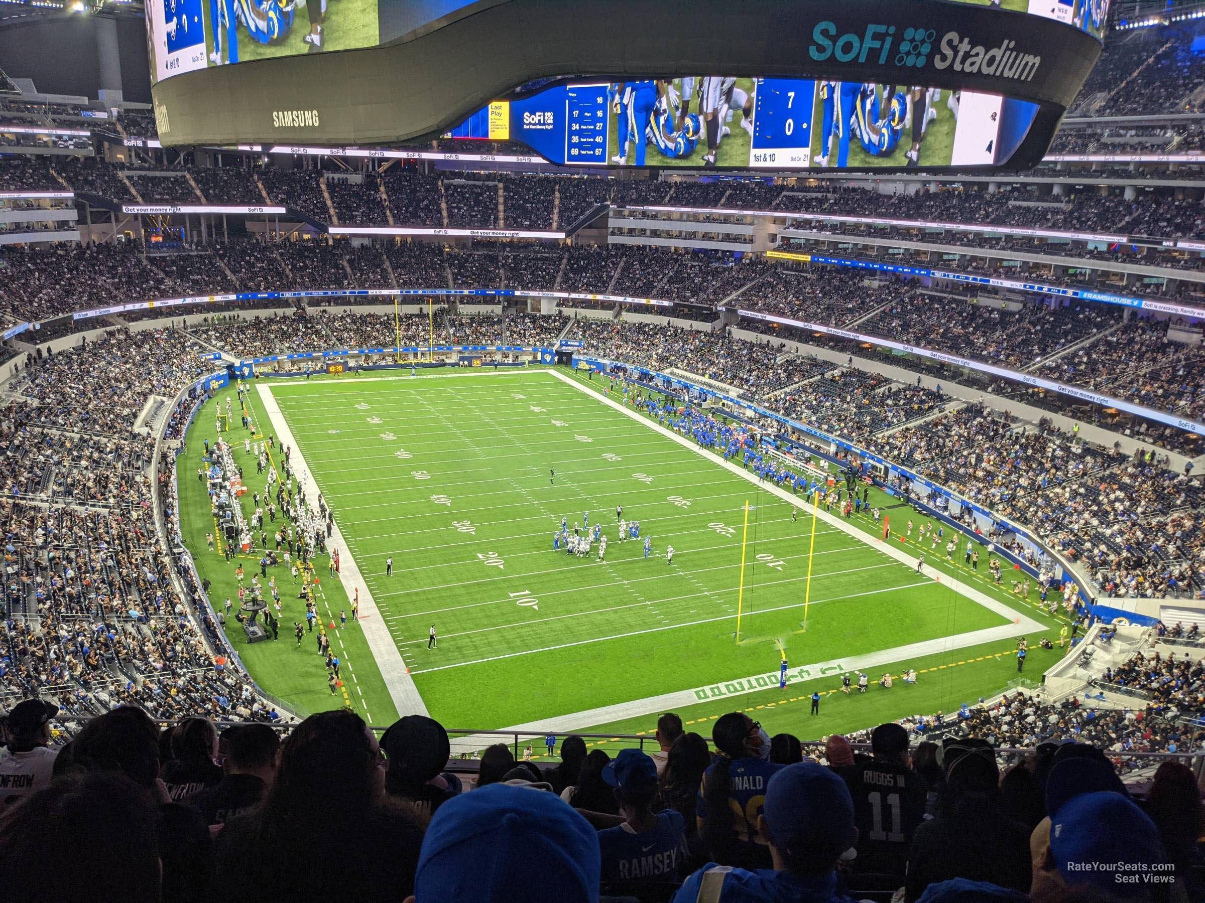 section 333, row 9 seat view  for football - sofi stadium