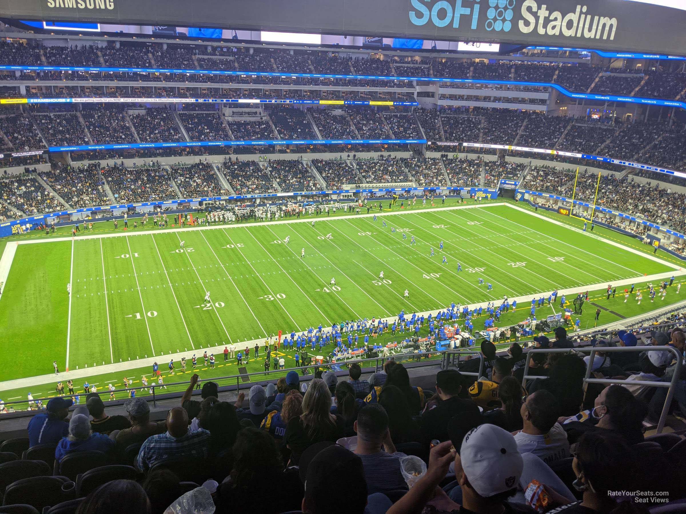 section 346 seat view  for football - sofi stadium