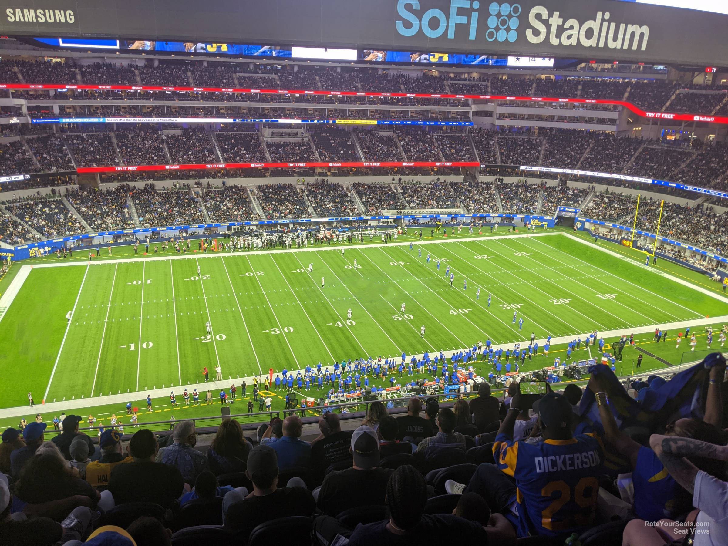 section 347 seat view  for football - sofi stadium