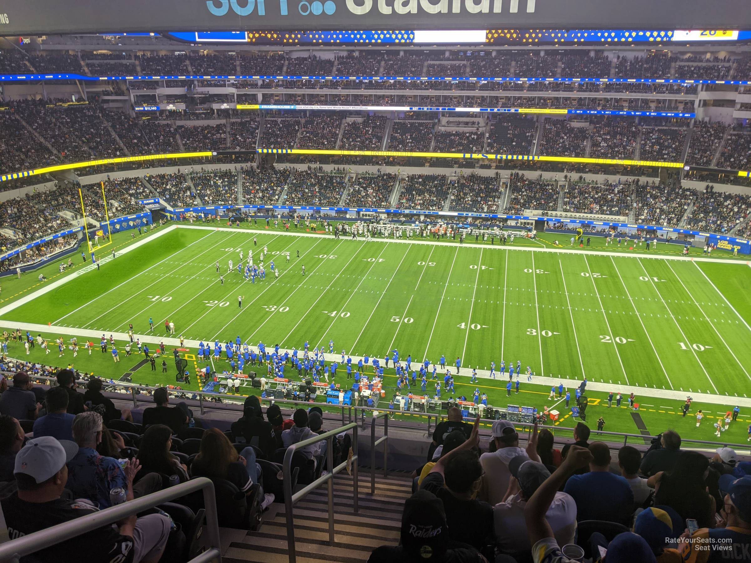 section 351 seat view  for football - sofi stadium