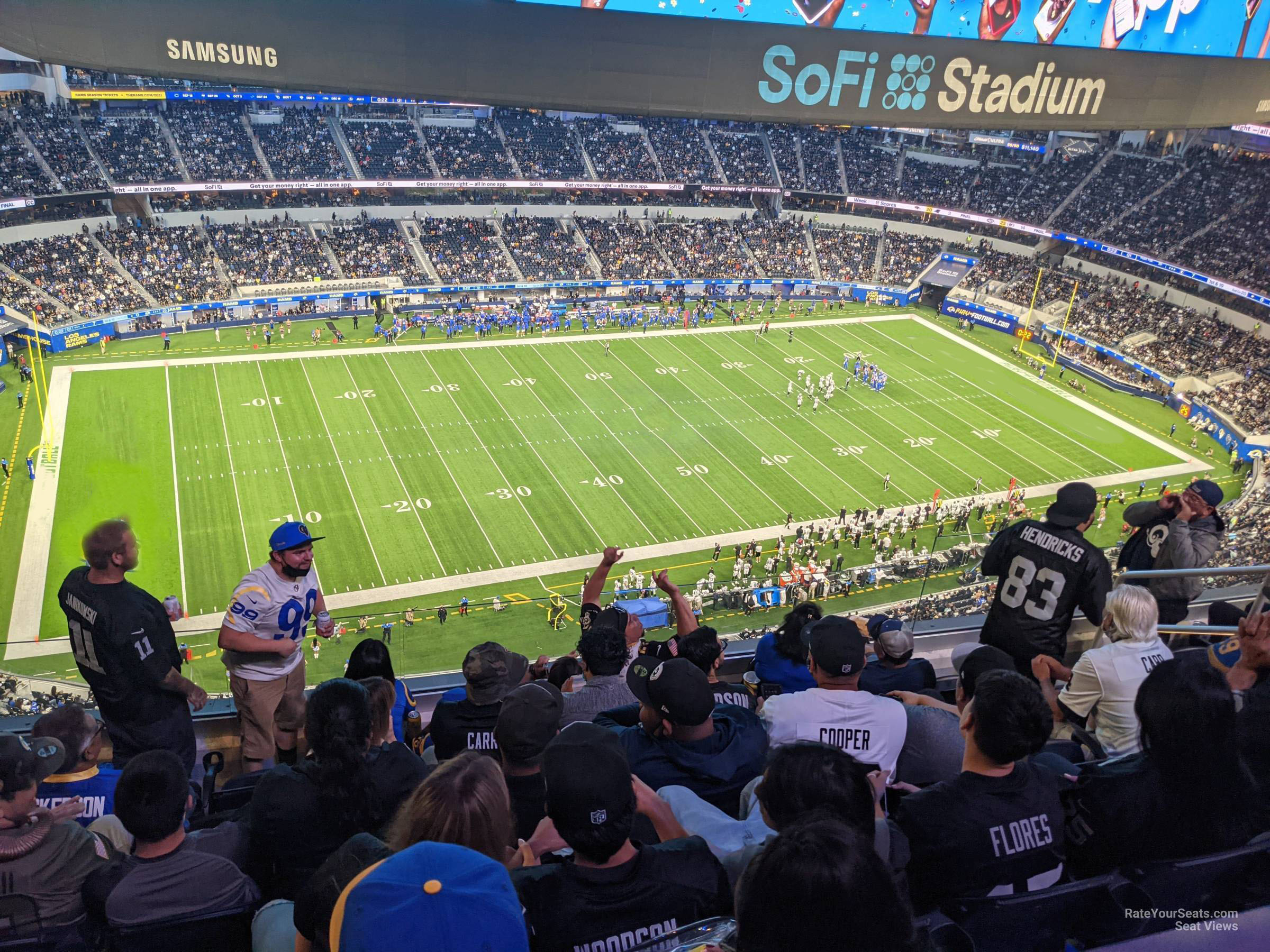 section 410, row 5 seat view  for football - sofi stadium