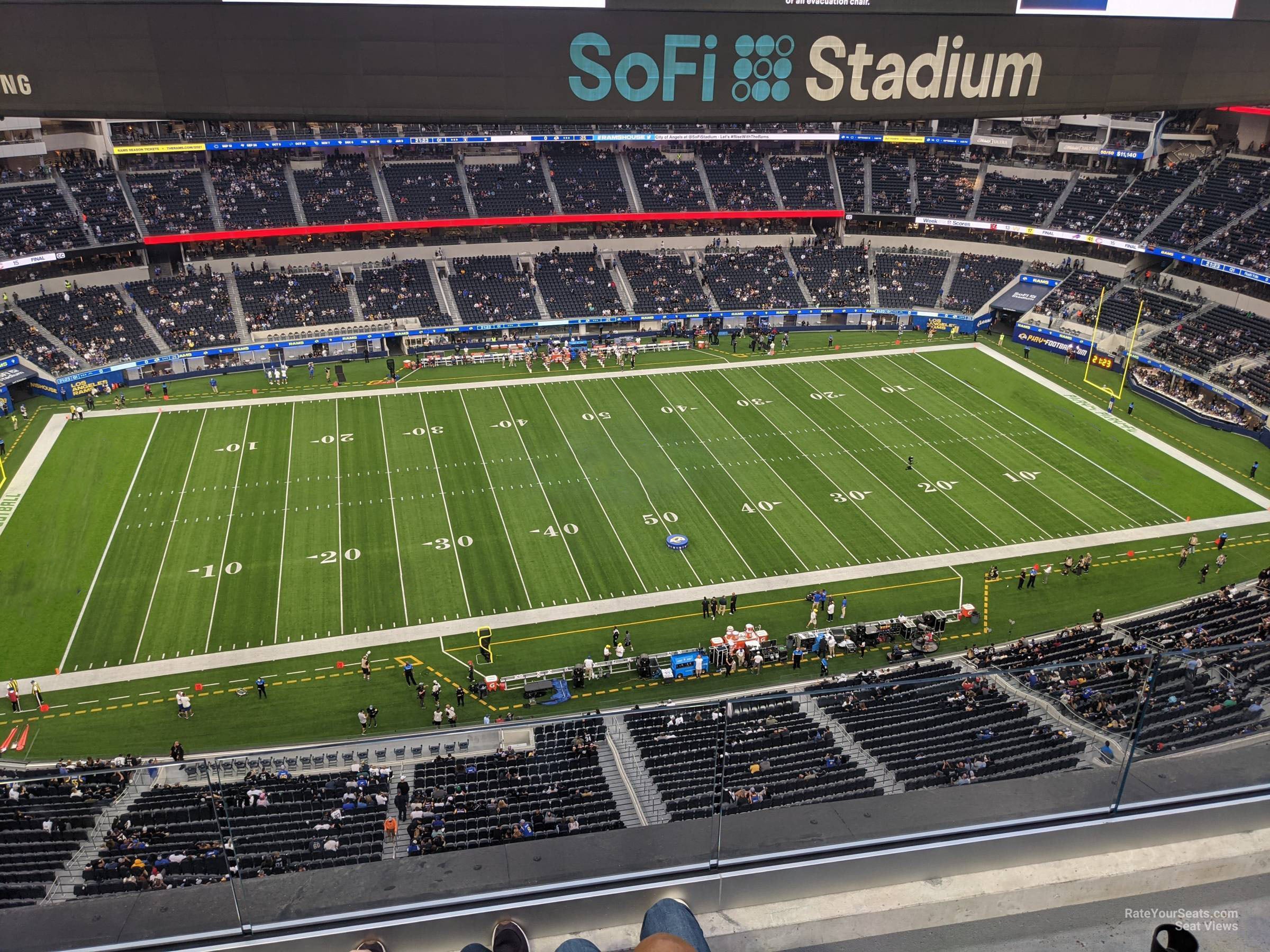 section 412, row 3 seat view  for football - sofi stadium