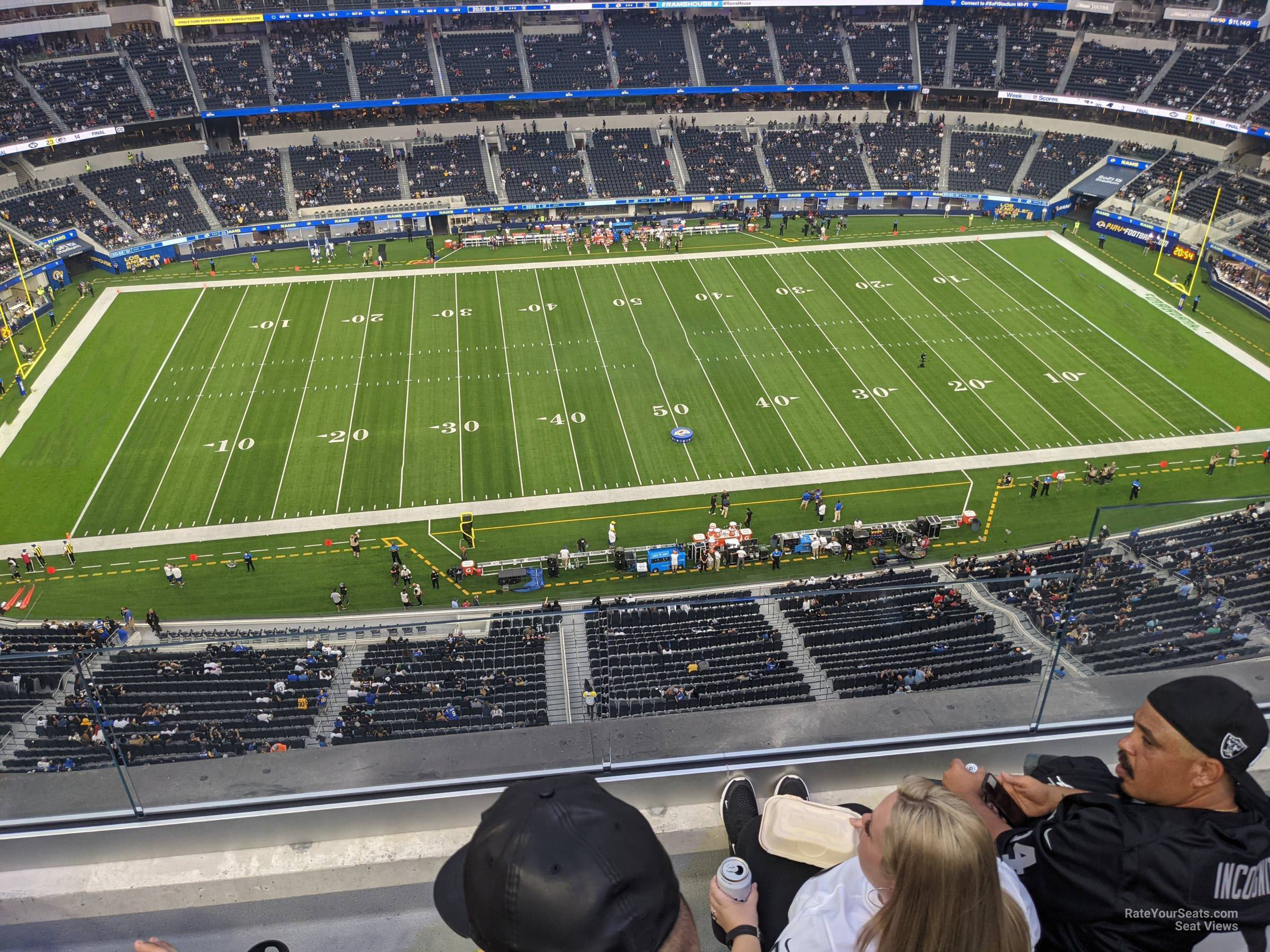section 413, row 3 seat view  for football - sofi stadium