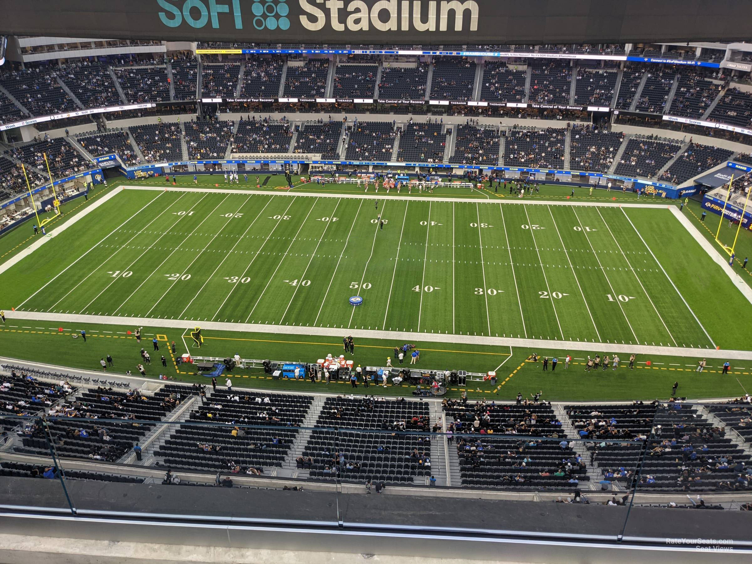section 415, row 3 seat view  for football - sofi stadium