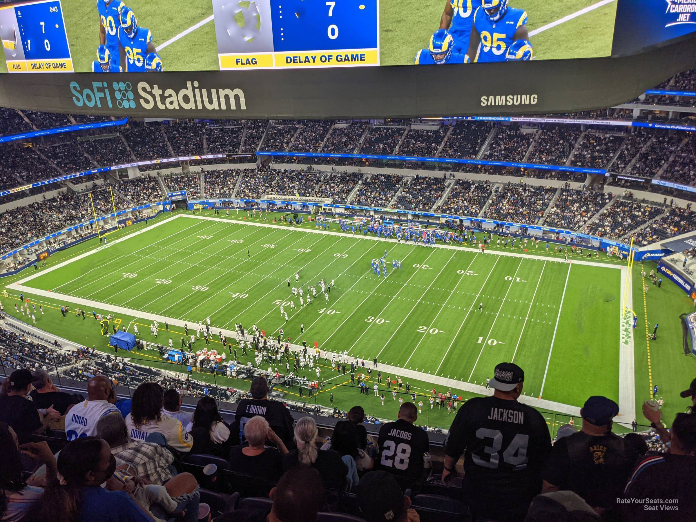 section 419, row 5 seat view  for football - sofi stadium