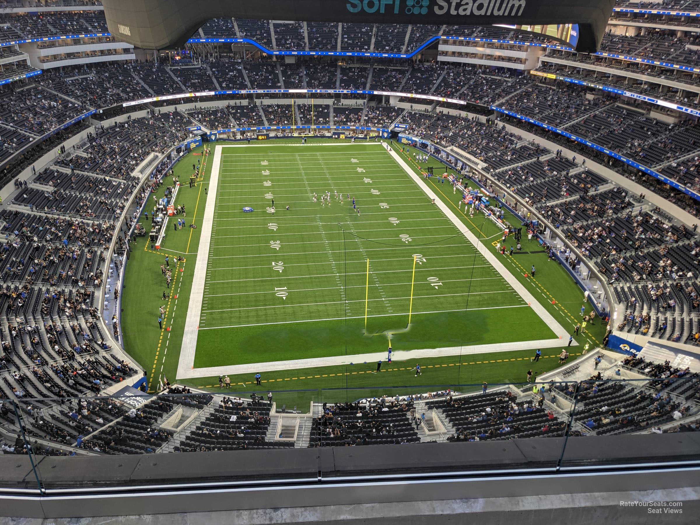 section 428, row 3 seat view  for football - sofi stadium