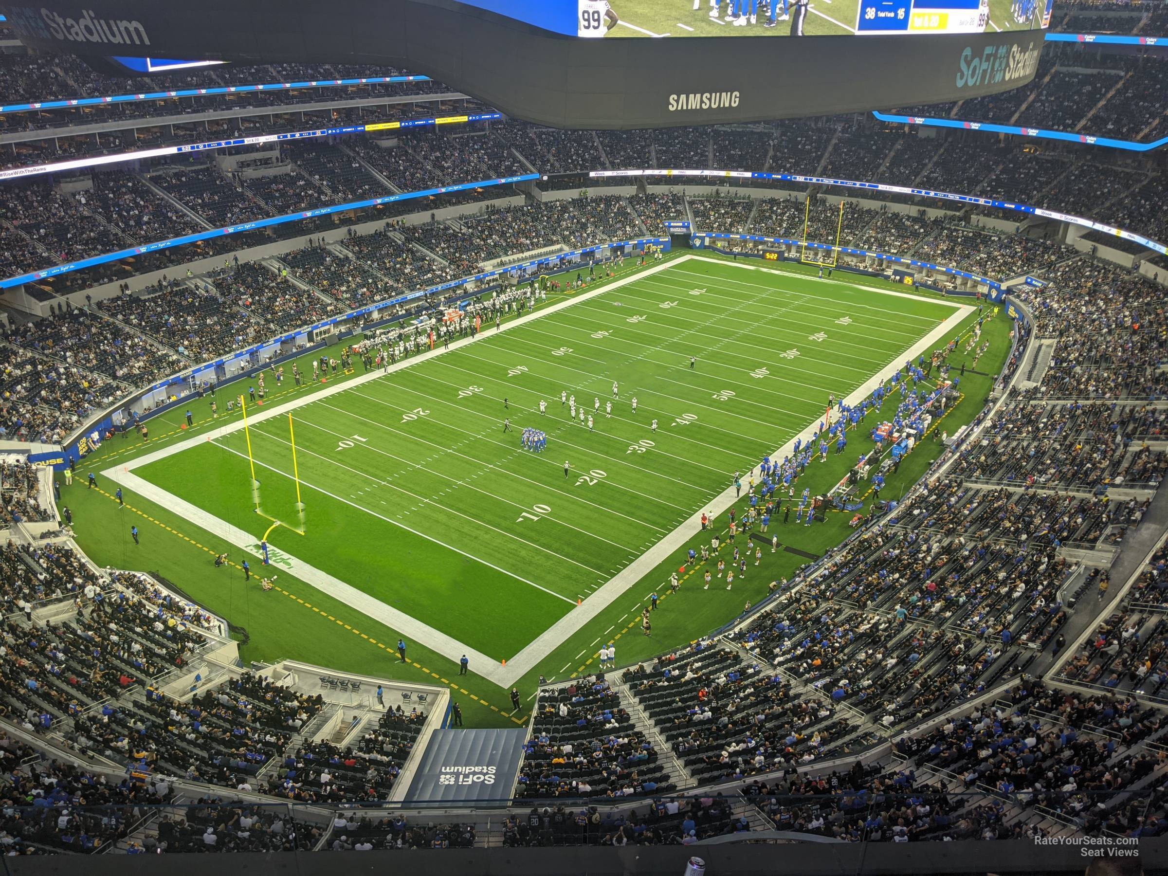 section 434 seat view  for football - sofi stadium