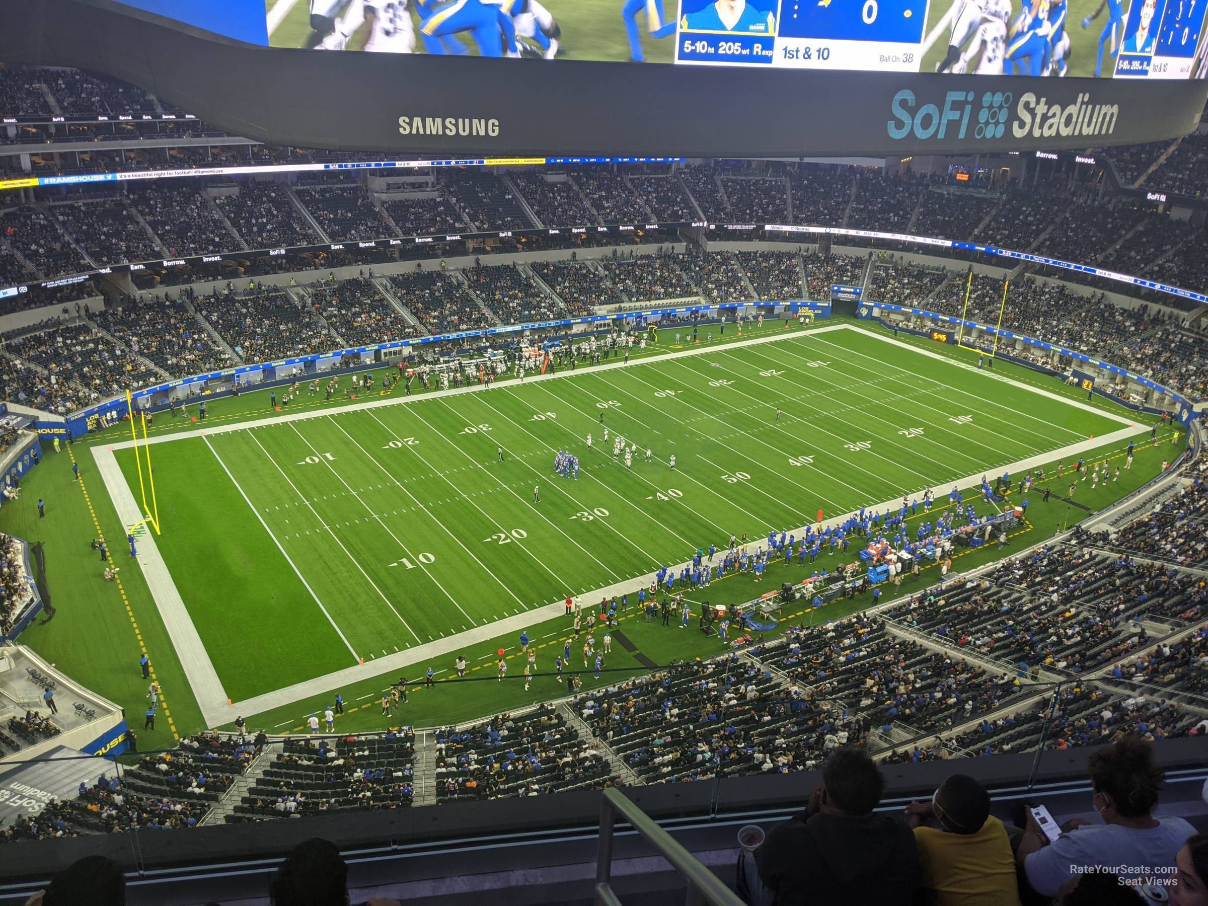 section 437 seat view  for football - sofi stadium