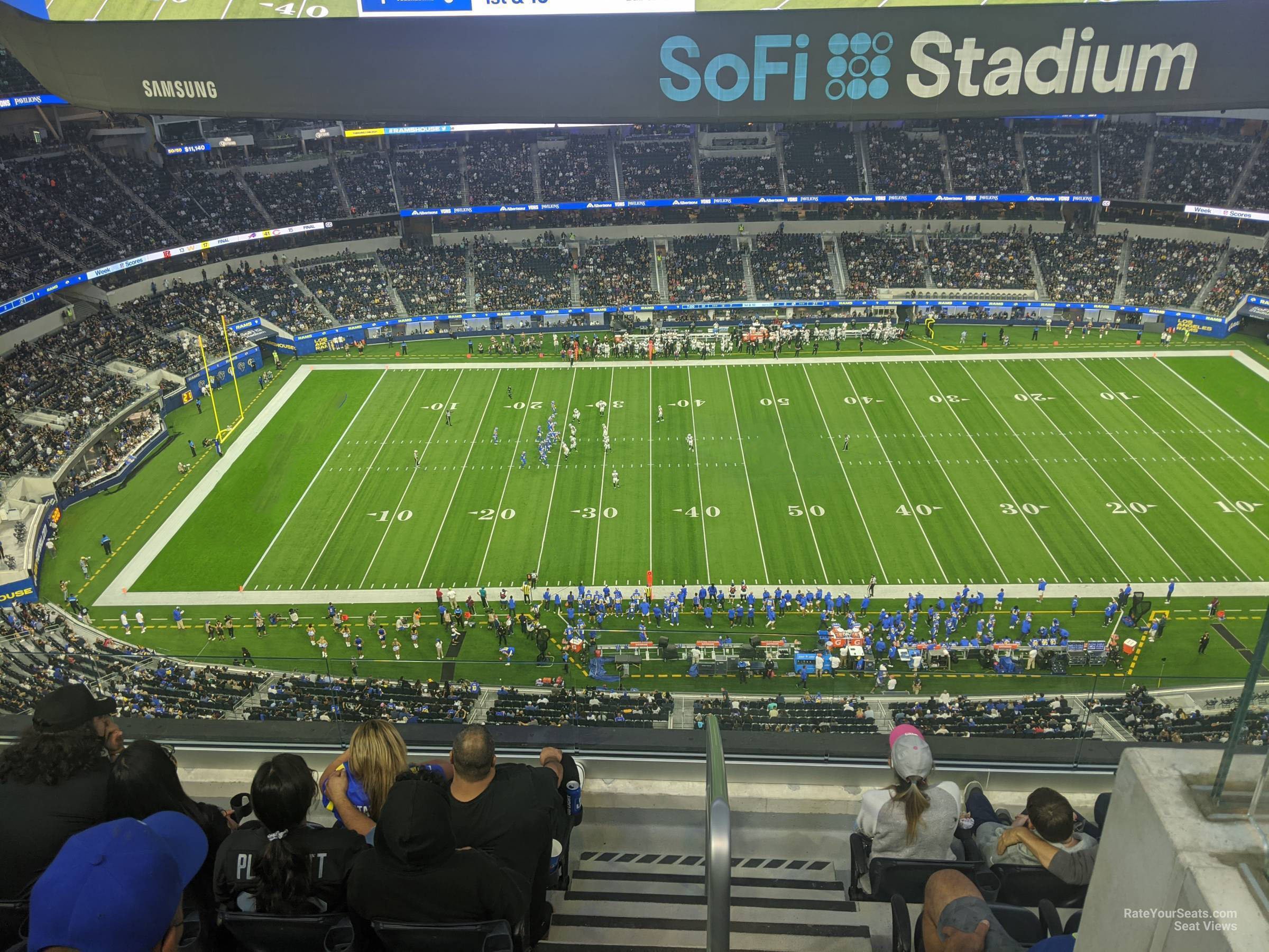 section 443 seat view  for football - sofi stadium